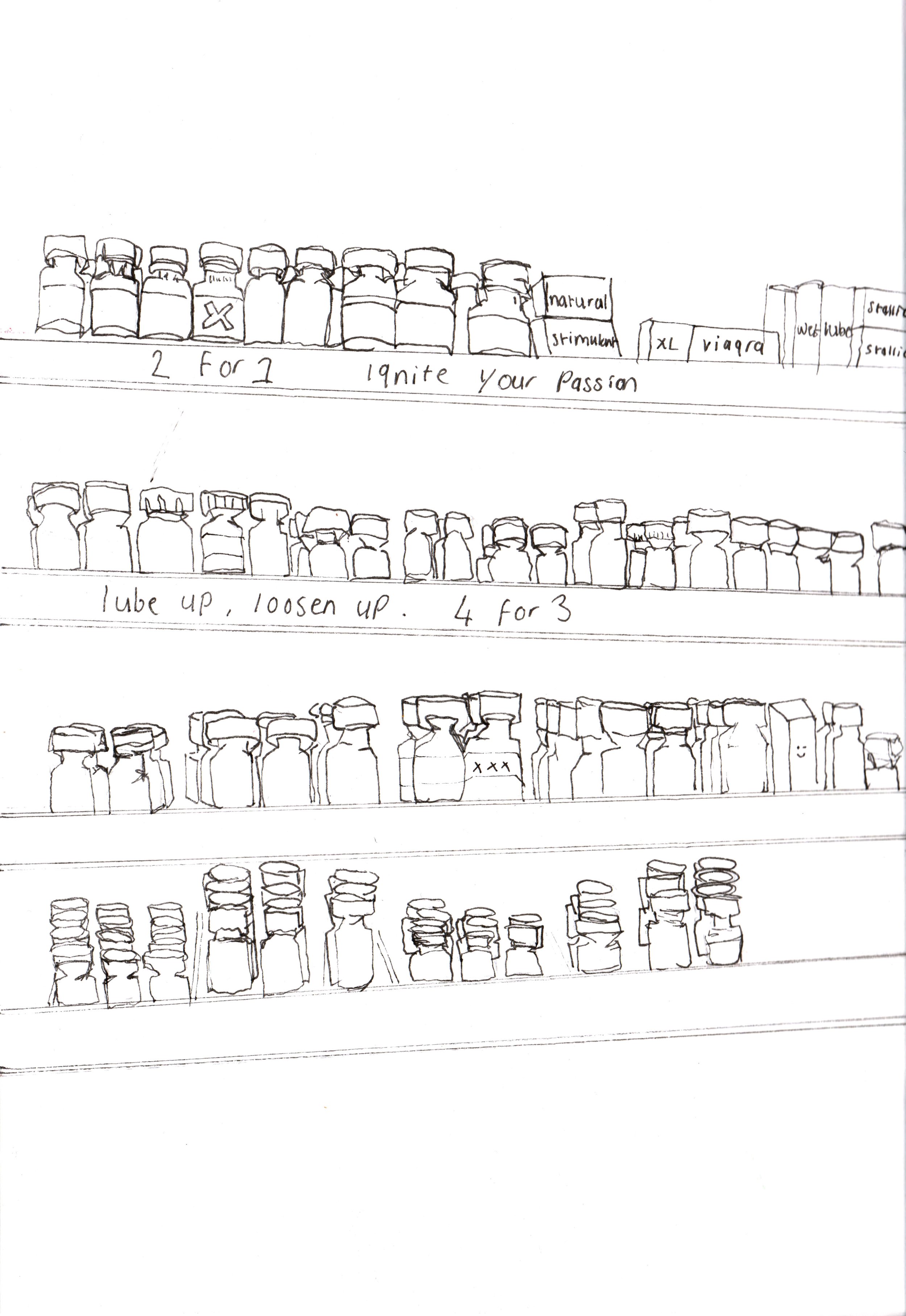 fine-liner on paper, 21 x 14.8 cm.