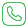 Green phone icon on a white background next to phone number of dental office.