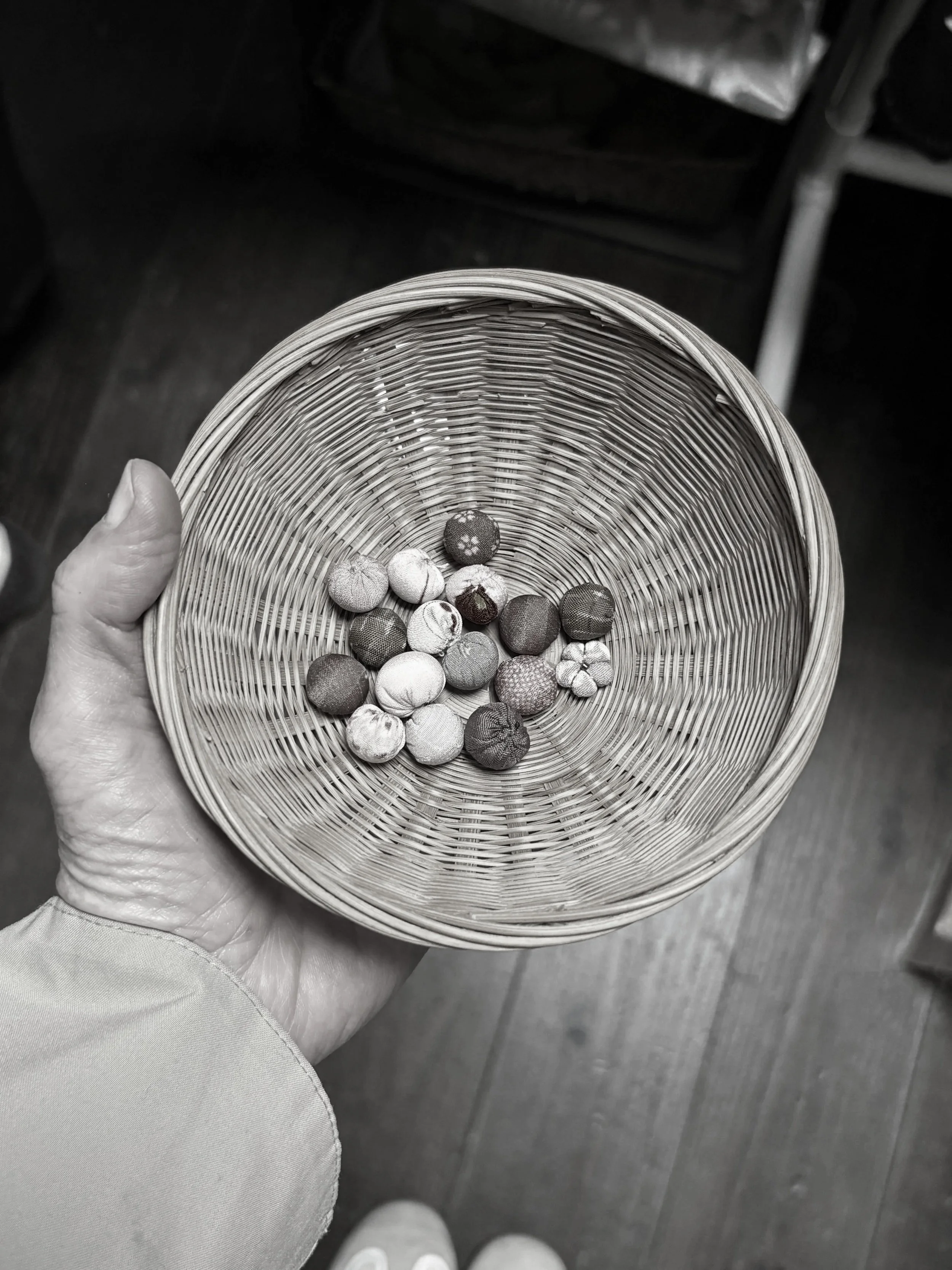 Kimono buttons.