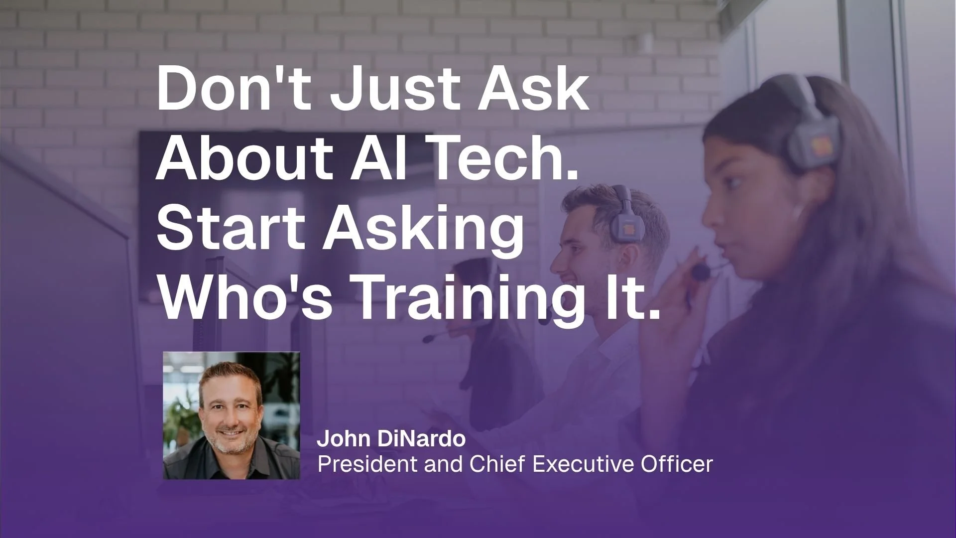 Don't Just Ask About AI Tech. Start Asking Who's Training It.&nbsp;