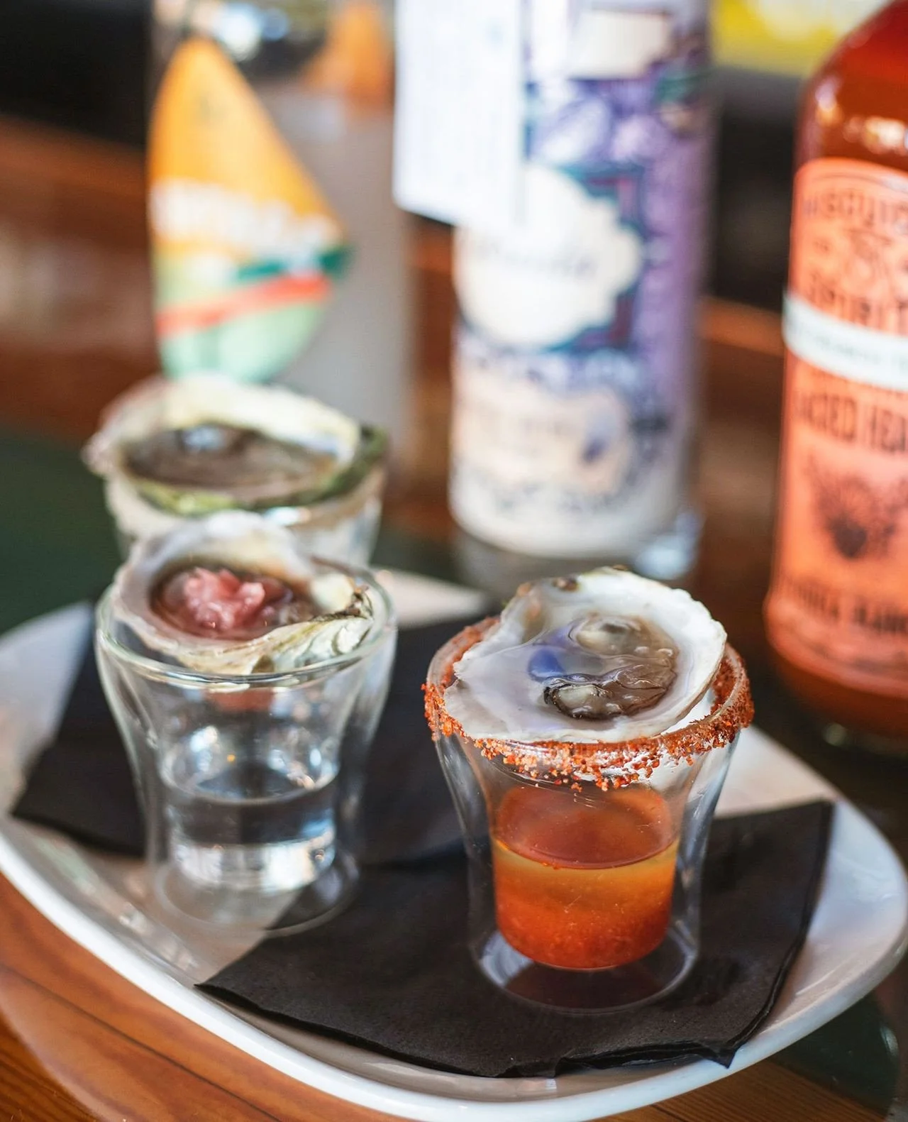 Dollar oysters today from 12&ndash;3p and again 9:30&ndash;11pm. Maybe mess around and throw back a few shooters 🤷 Could be fun.