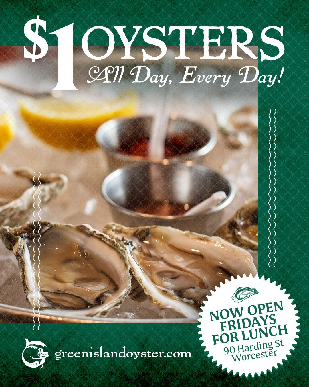 Yep, you read that right. If we're open, they're only a dollar. All day, all night. And we're talking Malpeques, people! 🦪🦪🦪⁠
⁠
We've also adjusted our hours a bit and we will now be closed on Mondays BUT BUT we will be open on Fridays (and Saturd