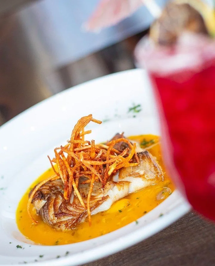 The kind of chef specials that make you cancel your backup reservation 😏⁠
⁠
Open at noon with dollar oysters all day! Walk-ins welcome.⁠
⁠
PAN ROASTED BLACK COD⁠
butterbeans, butternut ginger bisque, lemon annatto oil, potato hay⁠
⁠
LOBSTER TARTLETS