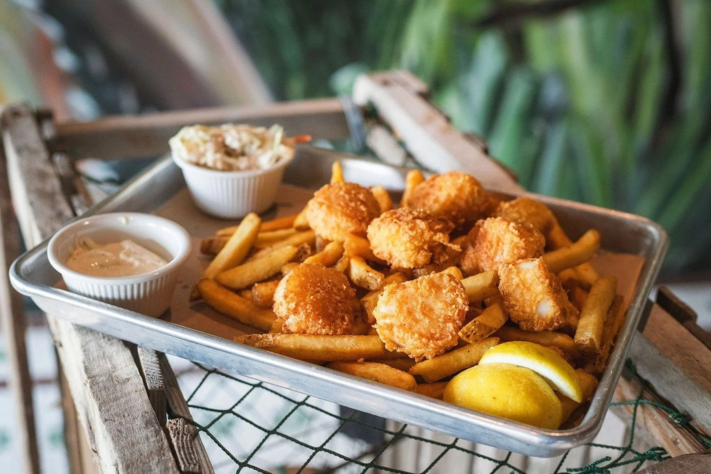 Tender, delicate, and perfectly fried. Scallops are back and better than ever. Open at 4pm, $1.50 oysters served all night!
