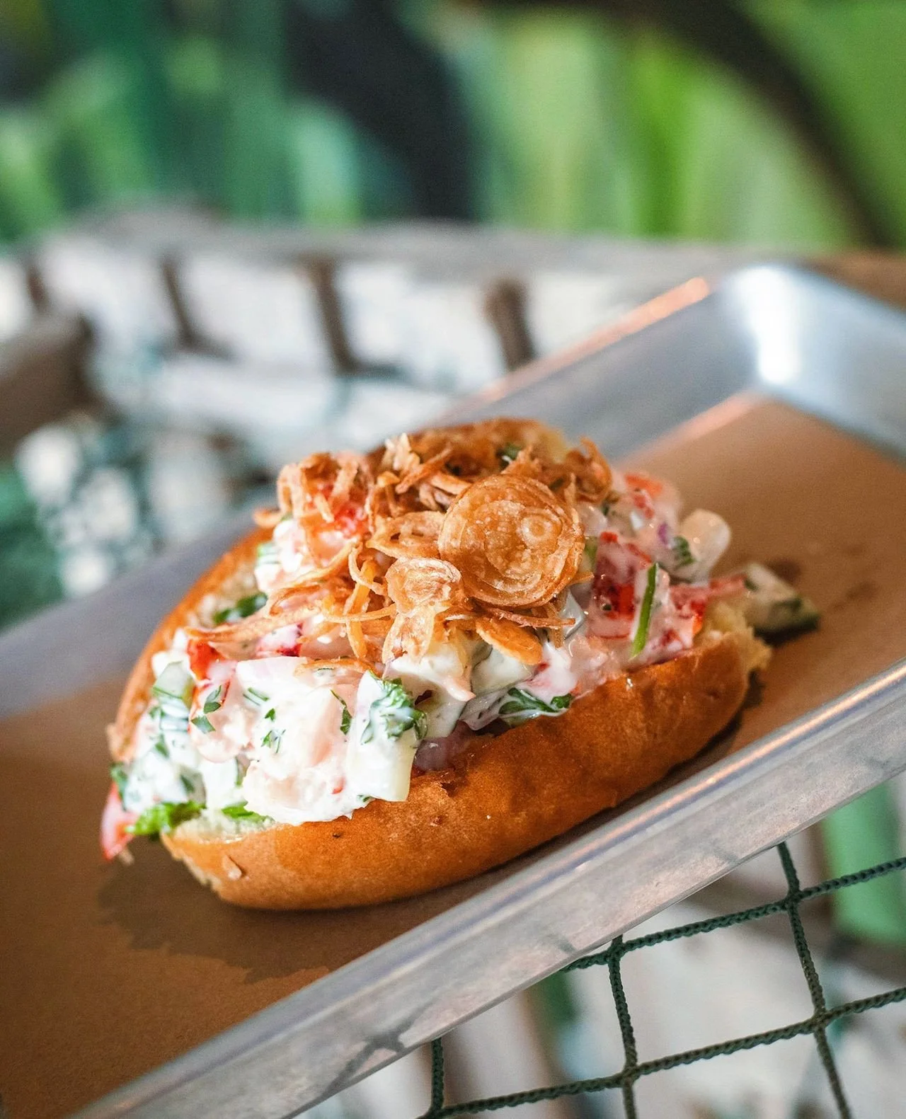 Weekend Chef Specials:⁠
⁠
Lobster Roll Trio &mdash; loaded with cucumber &amp; jalape&ntilde;o salsa, mayo, and crispy fried onion⁠
⁠
Salmon Tips &mdash; finished with lemon garlic crema, curry dressing, crispy garlic, and a fennel &amp; roasted pota