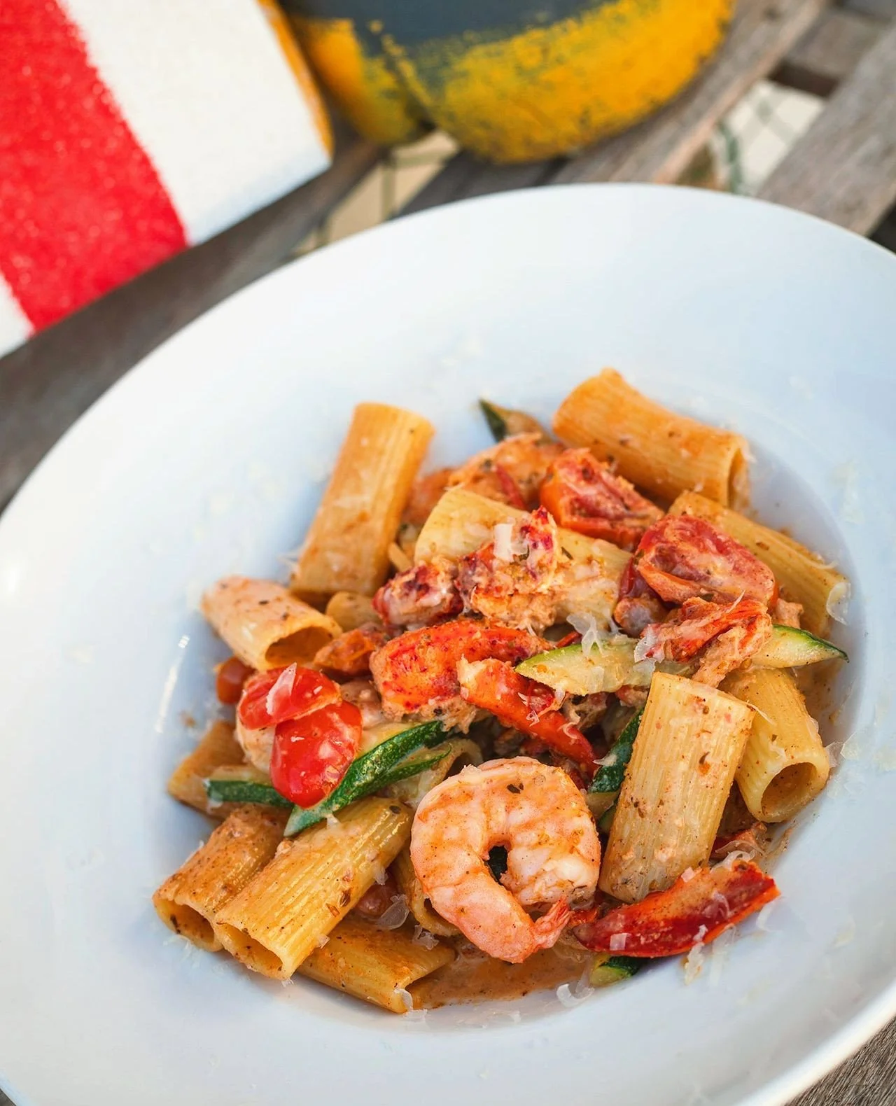 We&rsquo;re not rushing into fall just yet&mdash;but we&rsquo;ll admit, a bowl of this makes the change of seasons sound pretty good.⁠
⁠
Our signature Cajun Lobster &amp; Shrimp brings together cherry tomato, zucchini, garlic and basil in a creamy Ca