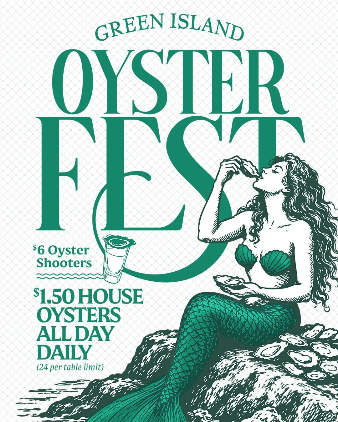 Starting Wednesday and running all the way through Thanksgiving, OYSTERFEST takes over Green Island with $1.50 oysters ALL DAY DAILY plus $6 oyster shooters, featured topped oysters, and an entire lineup of chef specials:⁠
⁠
🦪 Oysters Rockefeller⁠
?