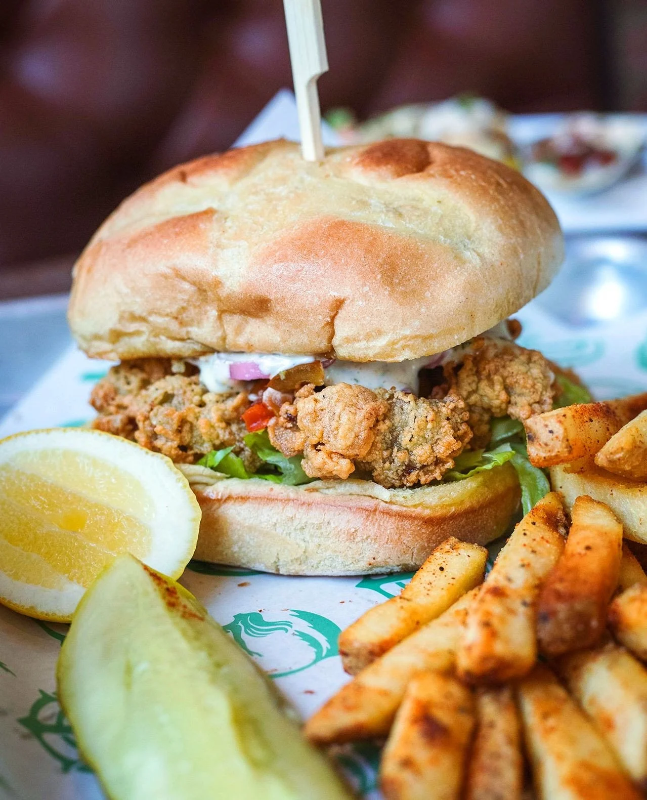 Make your way to Green Island and get in on Oysterfest! ⁠
⁠
Here's just a taste of the oyster-inspired lineup we're serving this weekend:⁠
⁠
OYSTER PO'BOY &ndash; Fried oysters, lettuce, tomato, pickled red onion, hot cherry peppers, and remoulade on