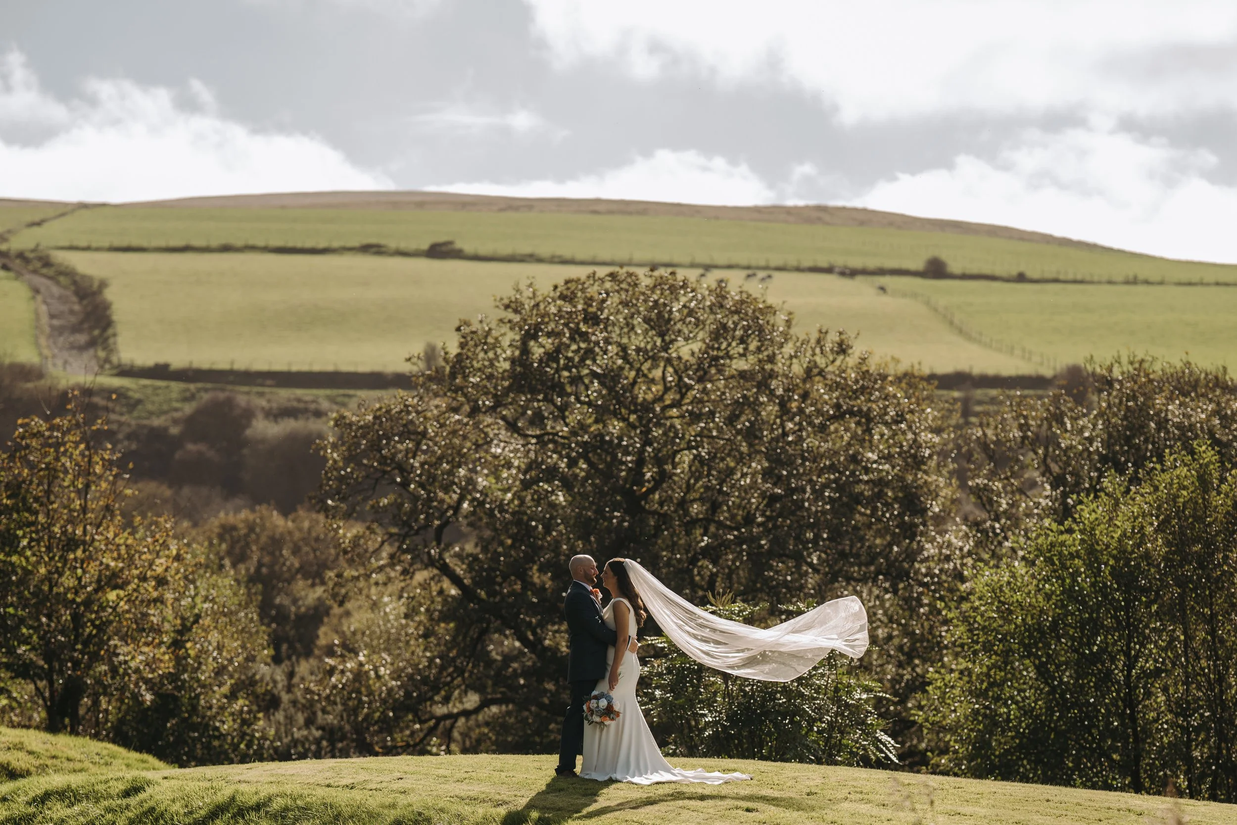 relaxed wedding photography South Wales