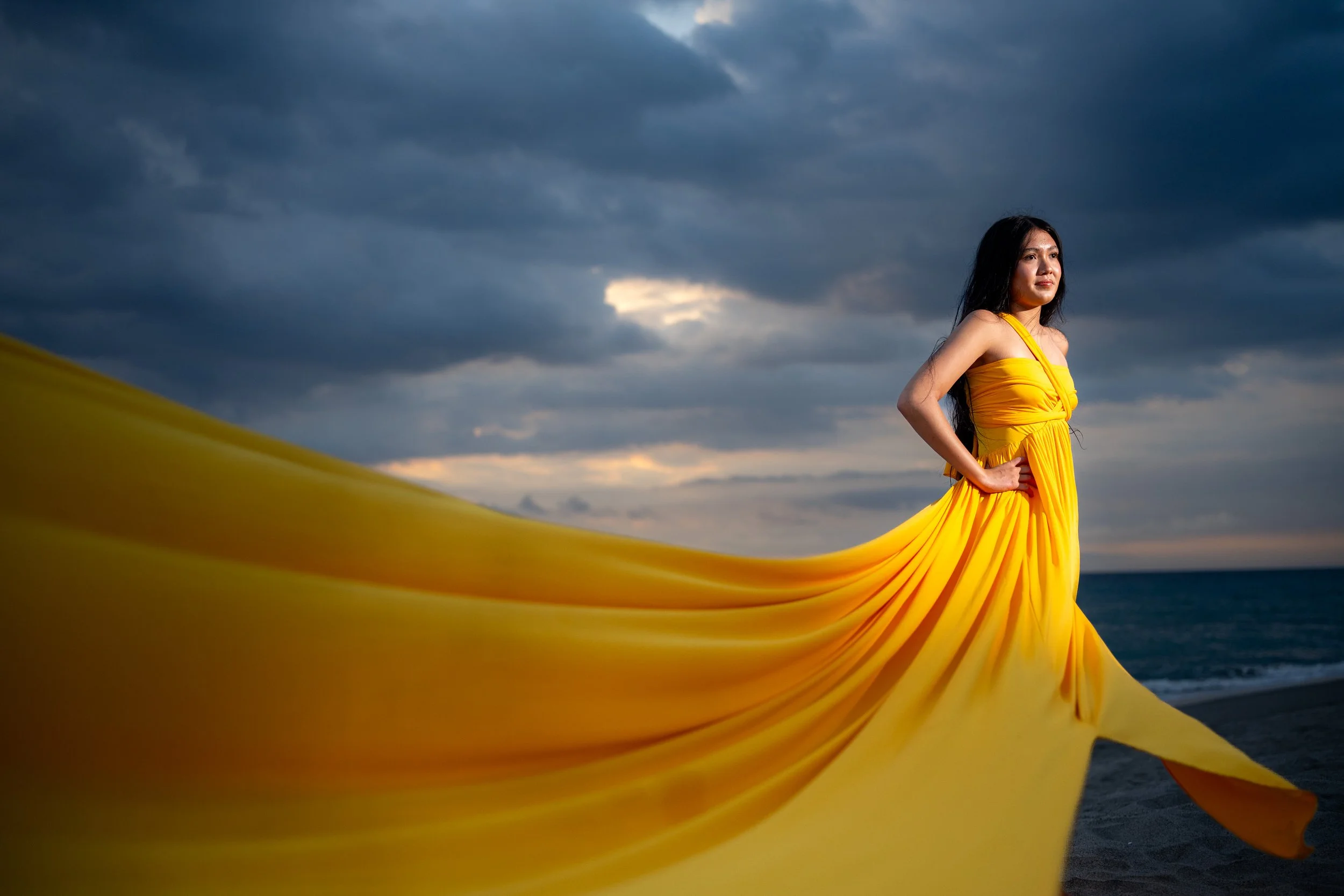 Flying dress photohsoot in south Wales