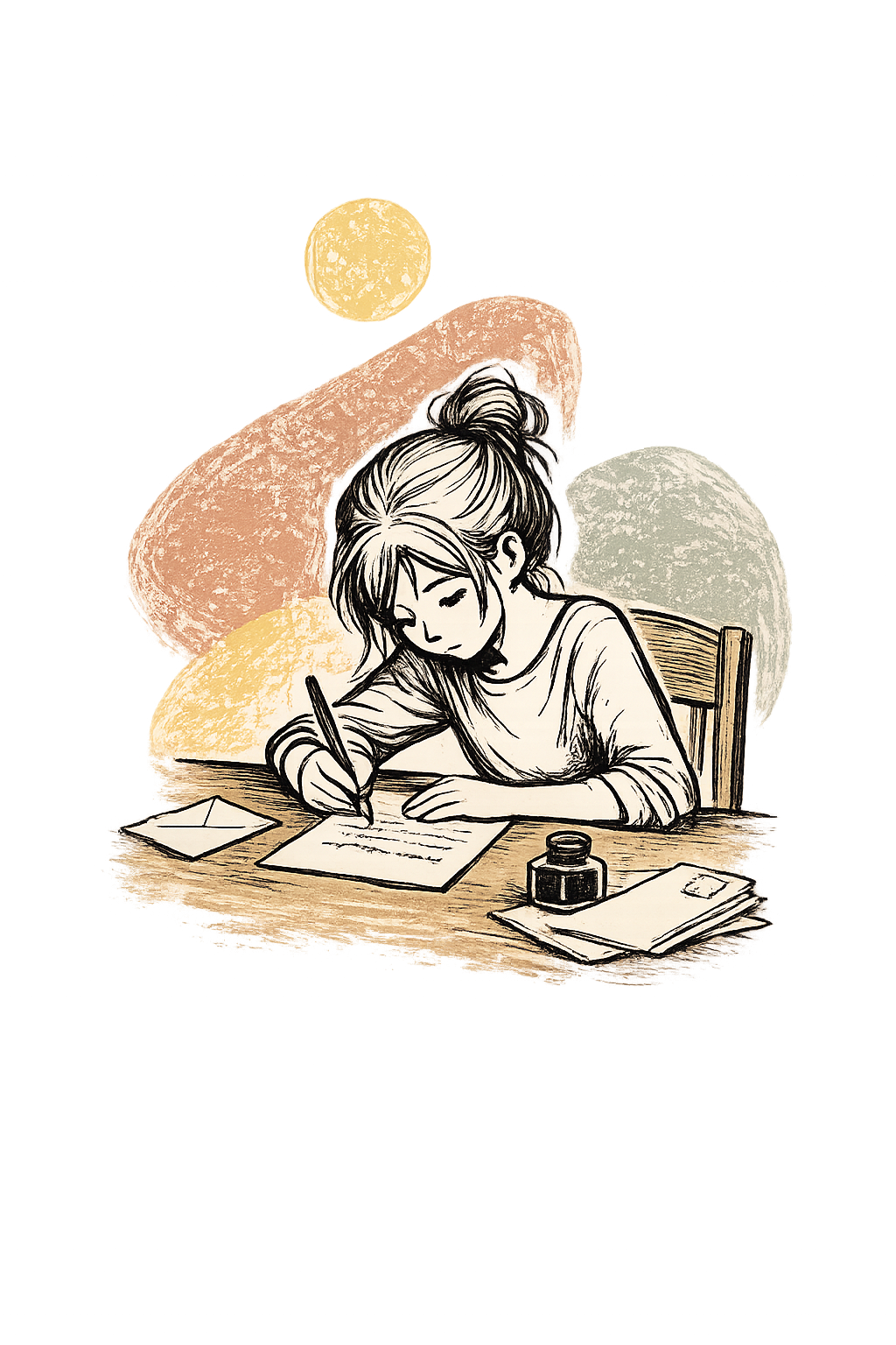 Girl writing