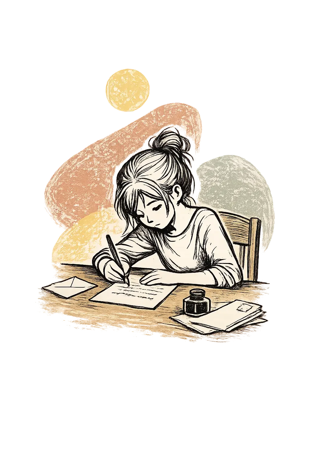 girl writing letter