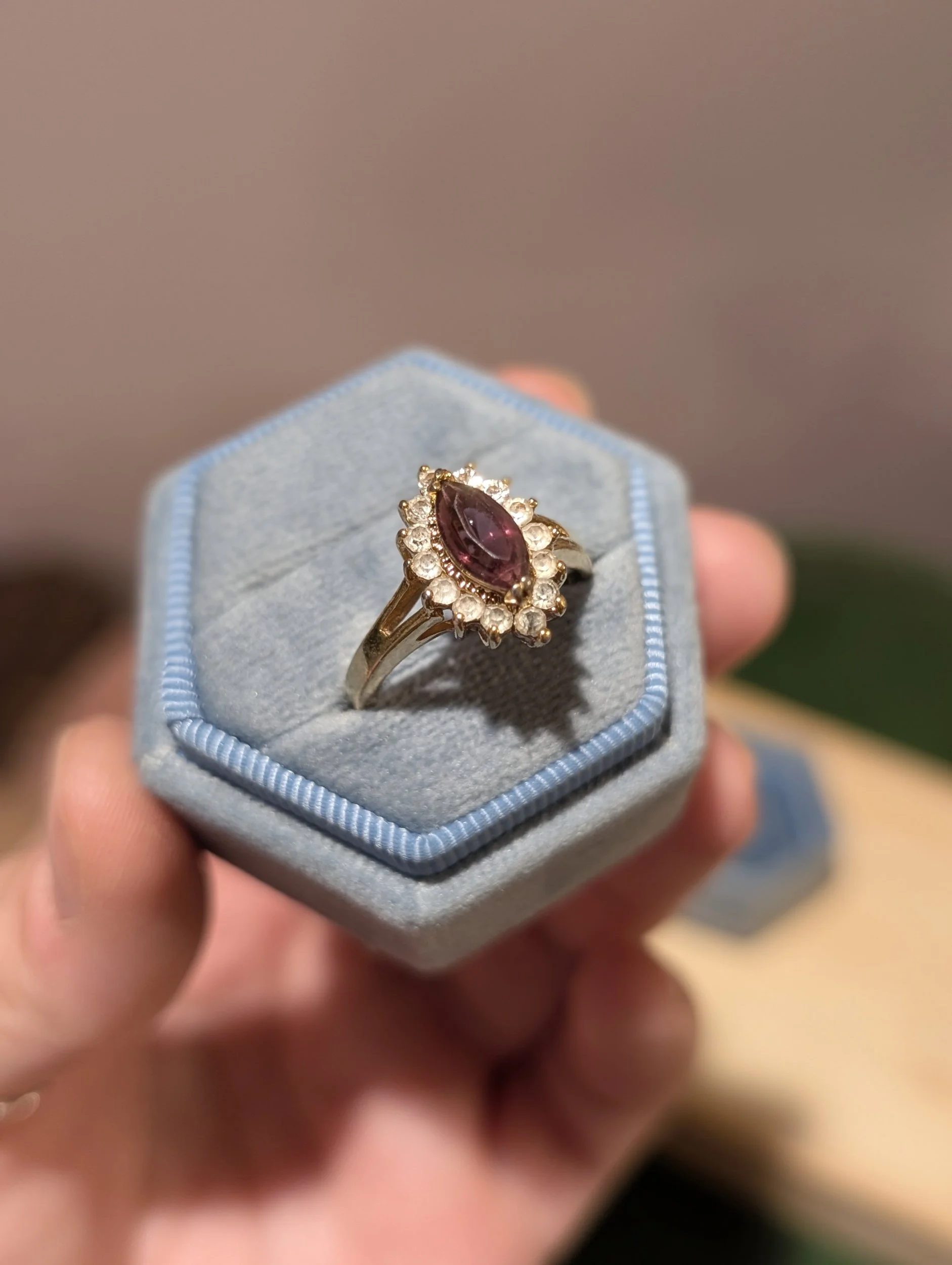Vintage Marquis Amethyst Ring | Size 8