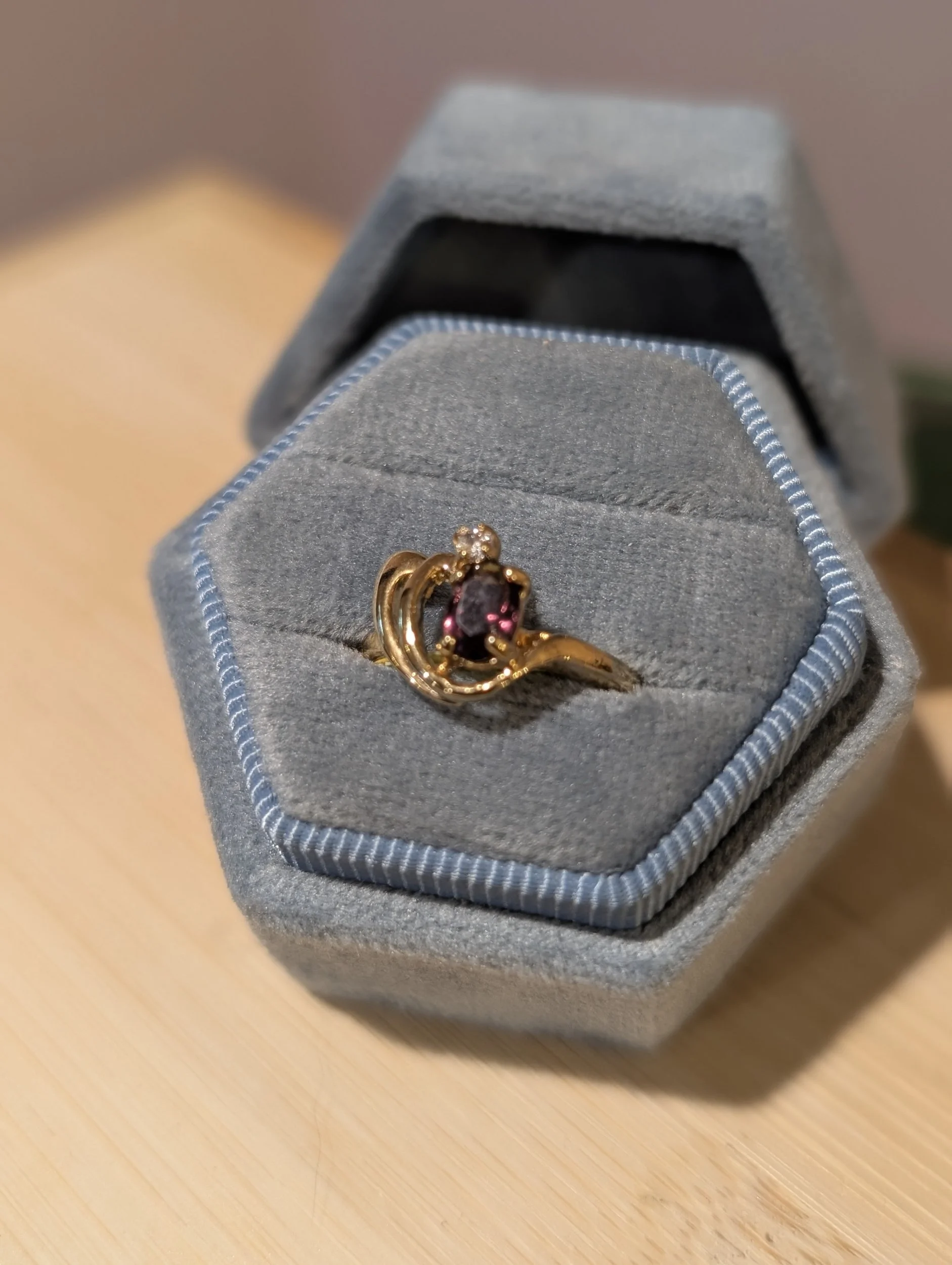 Vintage Purple Stone Ring | Size 5
