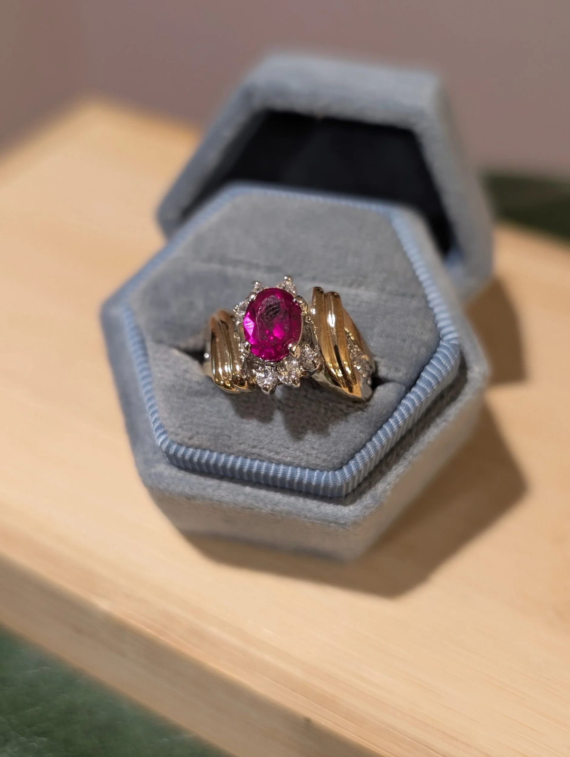Fuchsia Vintage Ring | Size 5