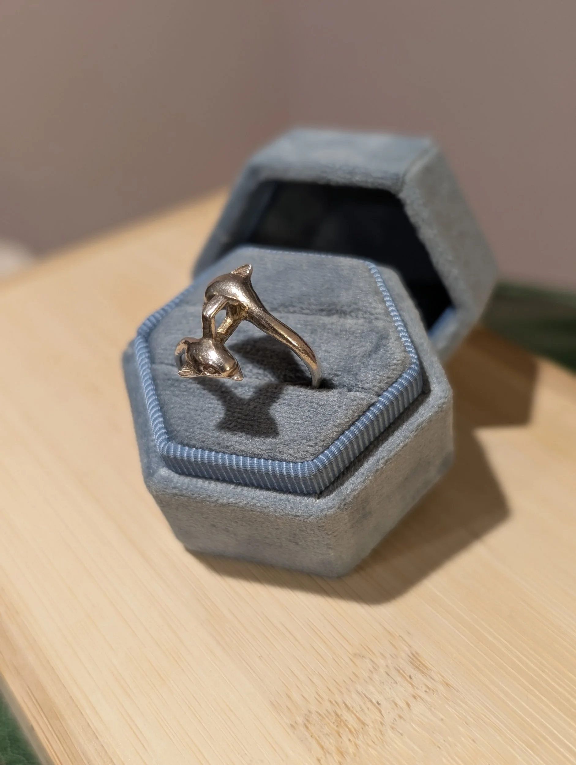 1970s Vintage Sterling Silver Dolphin Ring | Size 7