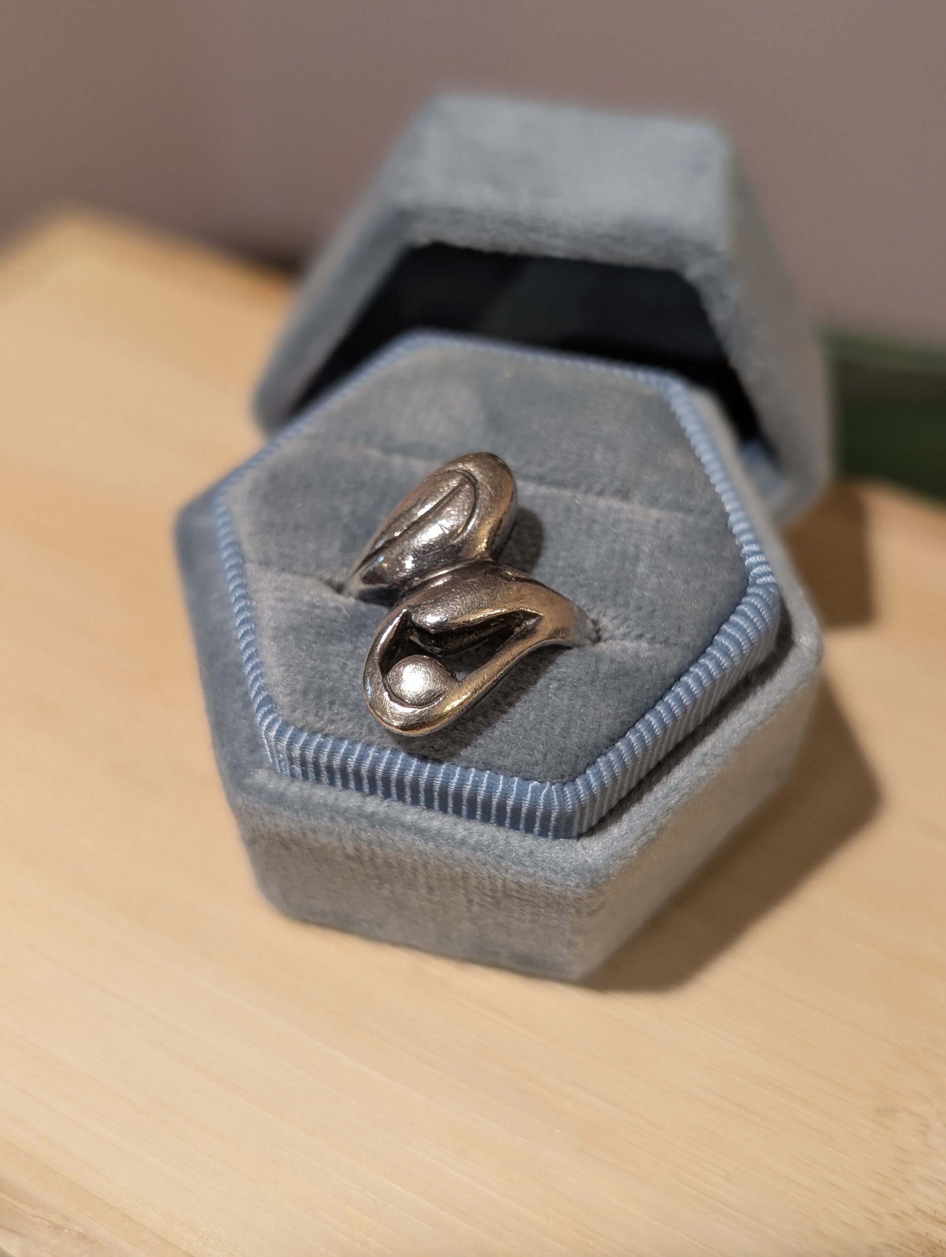 Vintage Sterling Silver Bypass Ring | Size 5.5