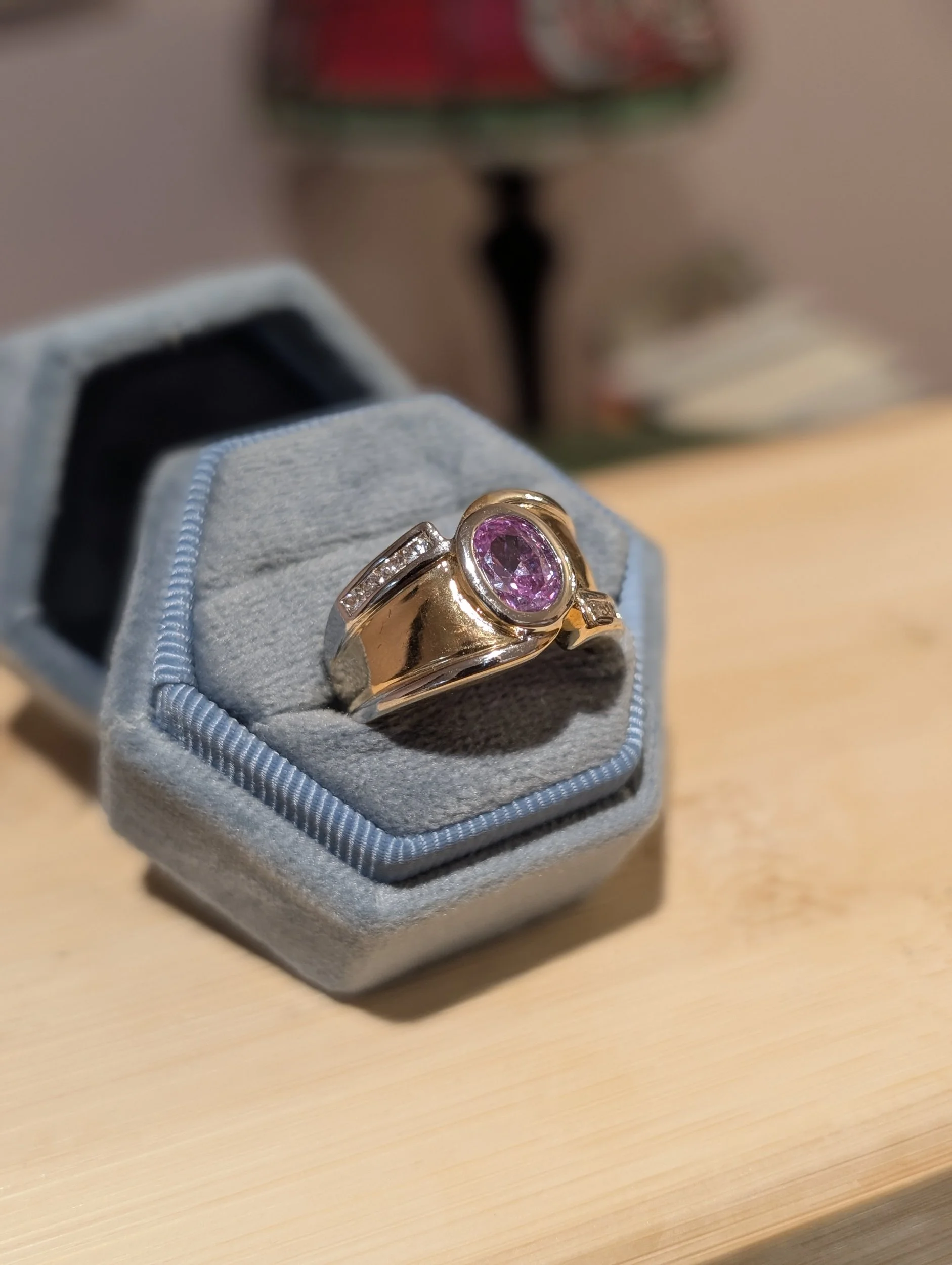 Vintage Amethyst Two-Tone Ring | Size 7