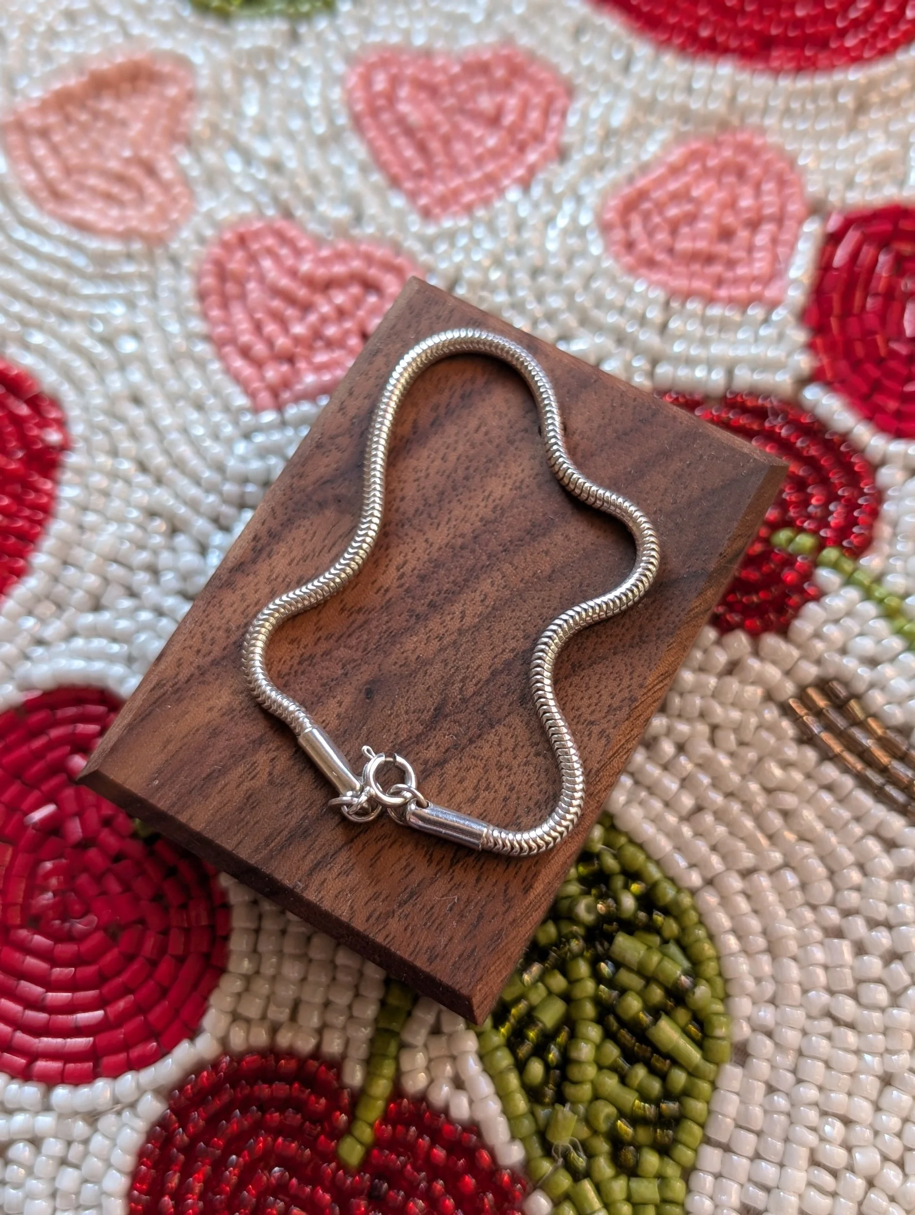 Vintage Sterling Silver Snake Chain