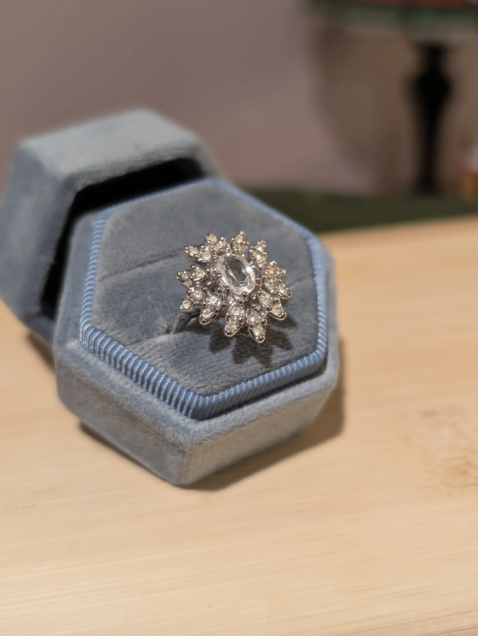 Vintage Sterling Silver Sunburst Ring | Size 6