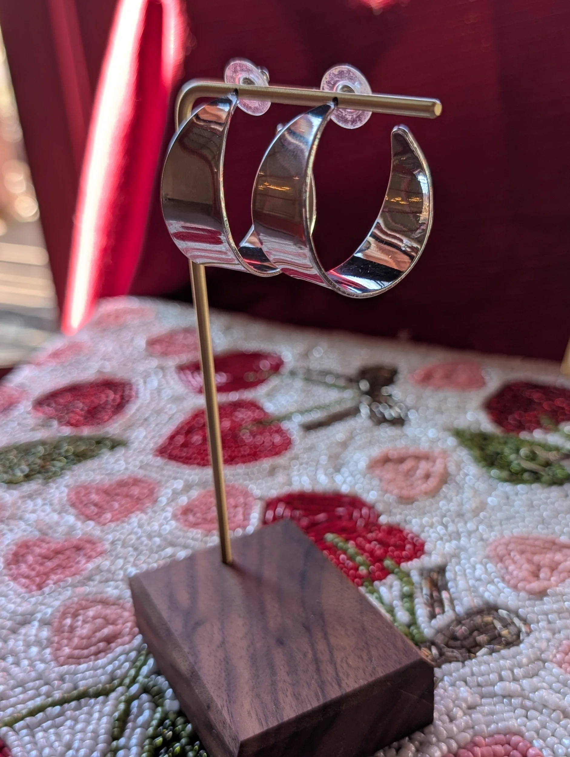Vintage Silver Hoop Earrings