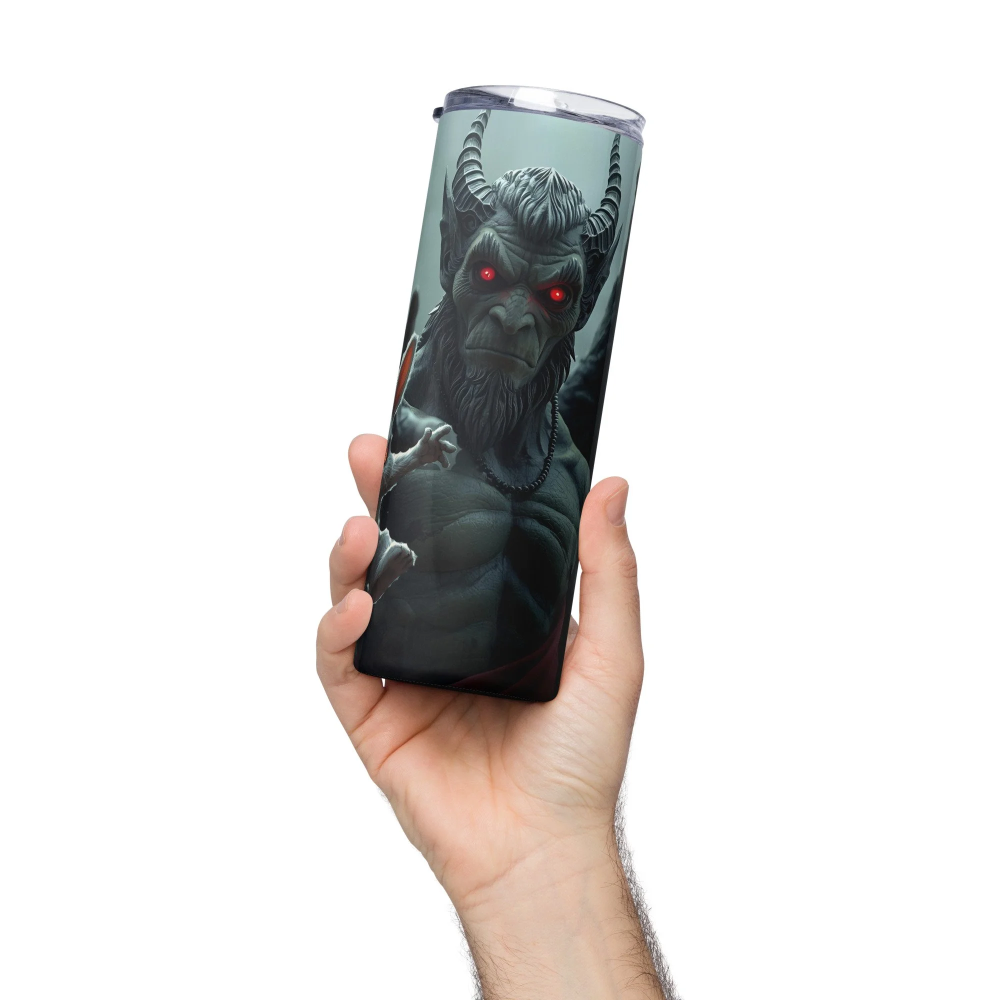 20oz Evil Bunny Stainless Steel Tumbler with Straw – Insulated Horror Travel Cup & Gothic Drinkware Gift