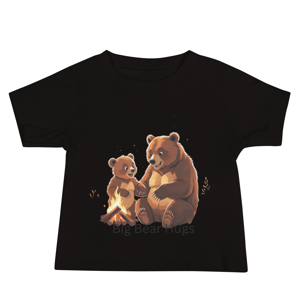 Big Bear Hugs Baby T-Shirt – Cute Bear Parent & Cub Graphic Tee, Adorable Toddler Shirt, Cozy Nature Animal Design, Unisex Baby Tee Gift