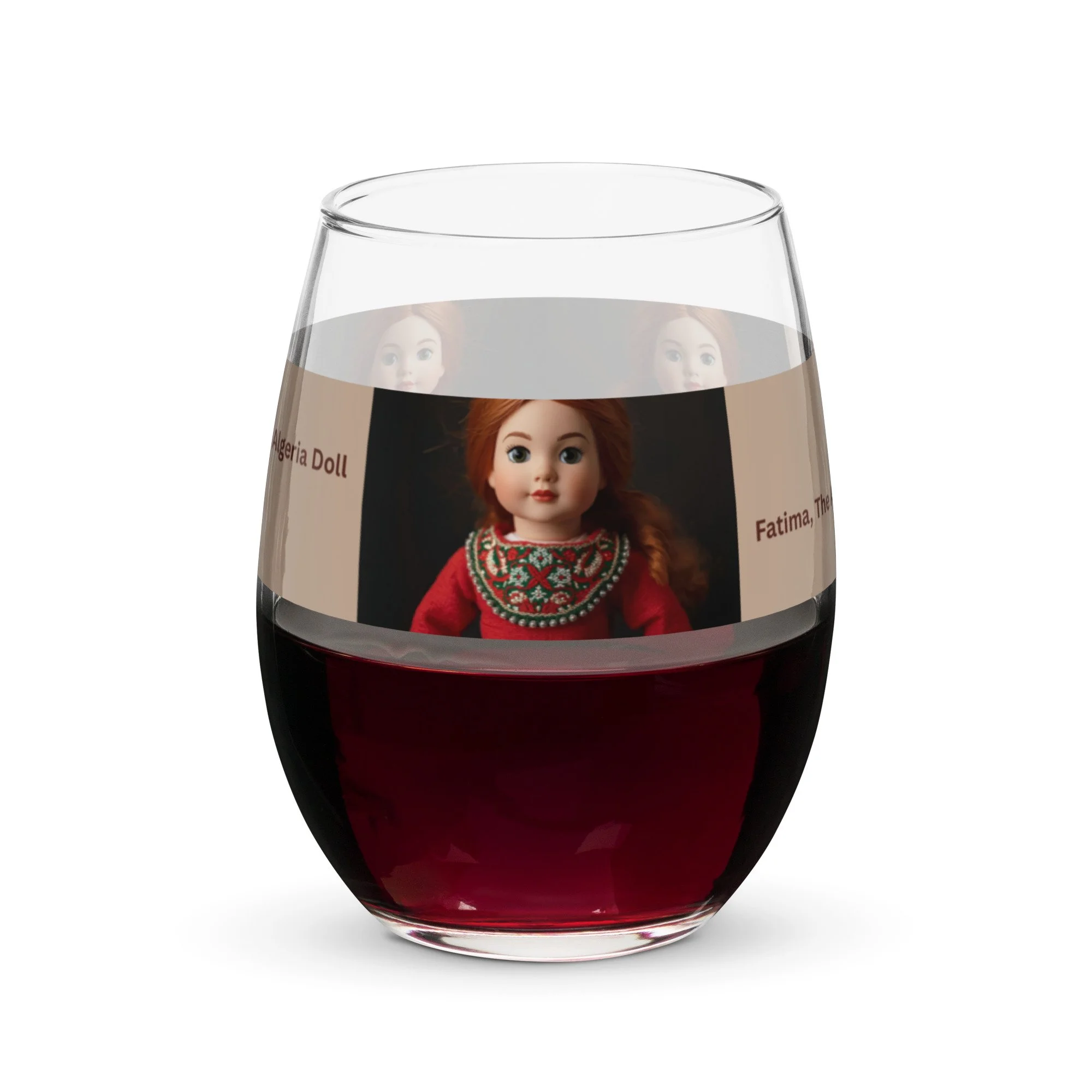 Algeria Collector Doll 15oz Wine Glass – Cultural Design