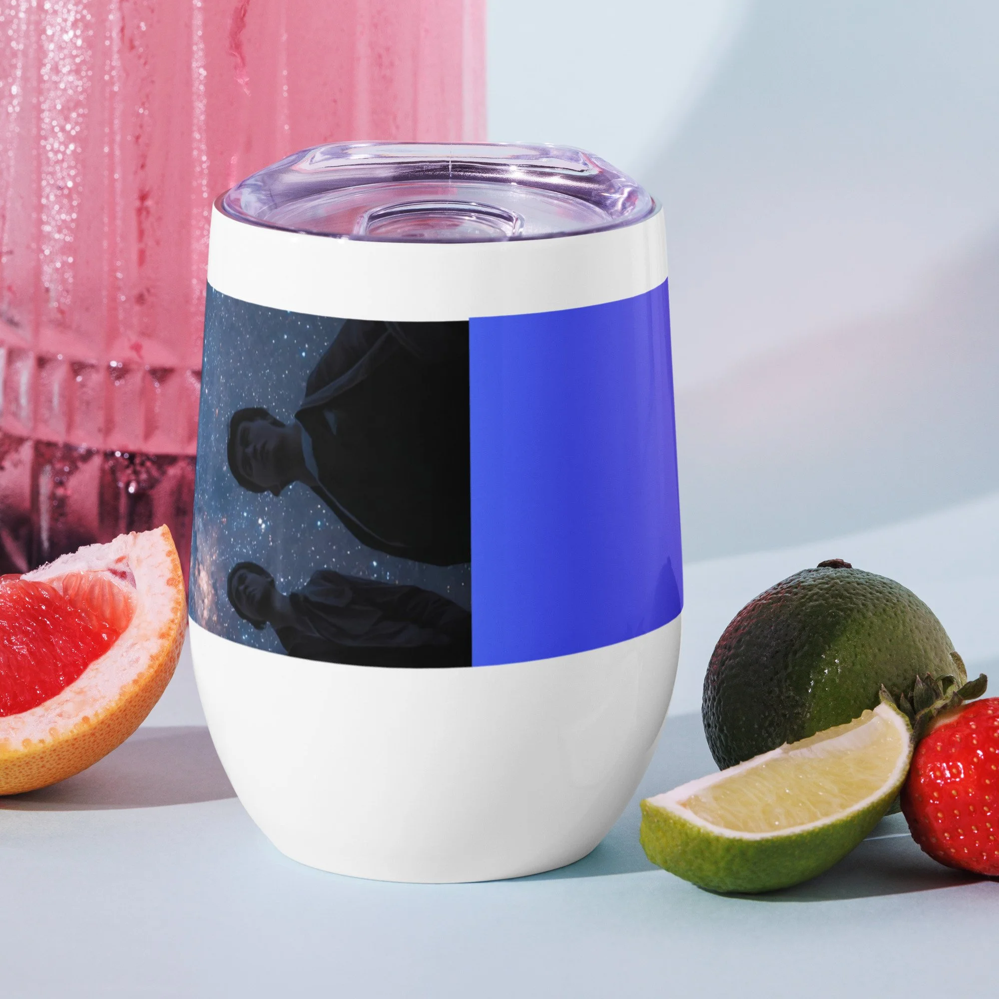 Starry sky 12oz wine tumbler cosmic celestial design unique insulated gift for stargazers