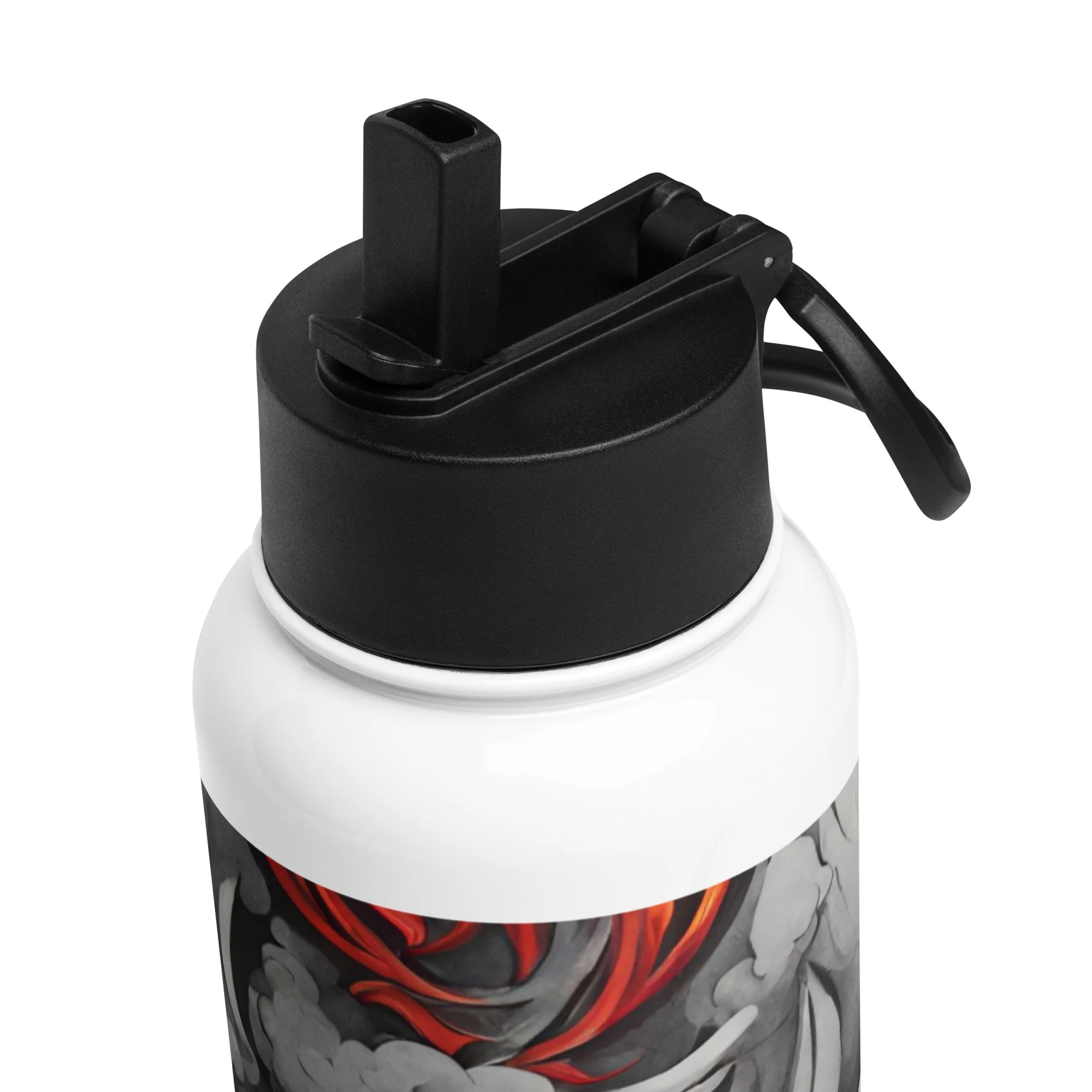 Stainless steel water bottle with straw lid, reusable durable drinkware for travel, gym, and everyday use