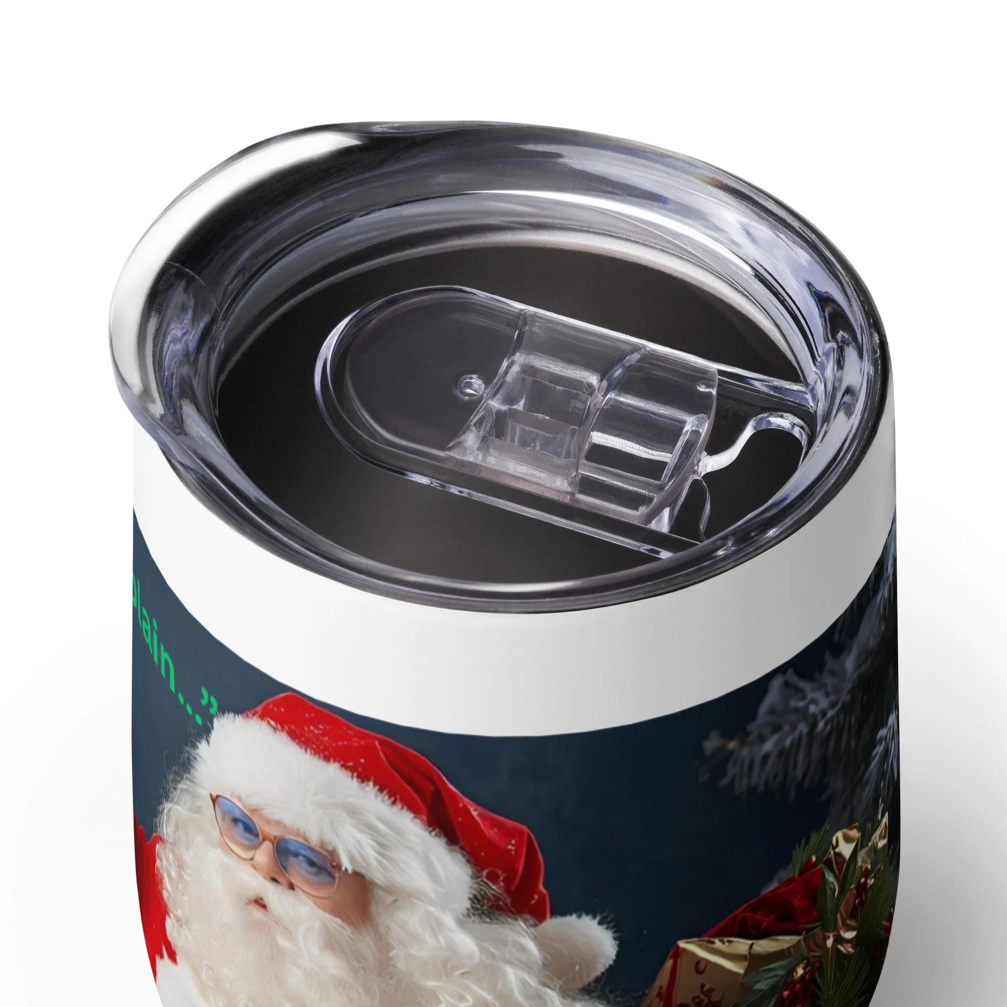 Dear Santa I Can Explain 12oz wine tumbler funny Christmas stainless steel gift for adults