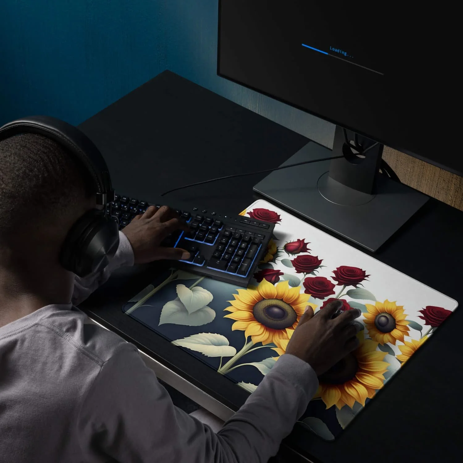 Sunflower XL Gaming Mouse Pad – Bright Floral Desk Mat