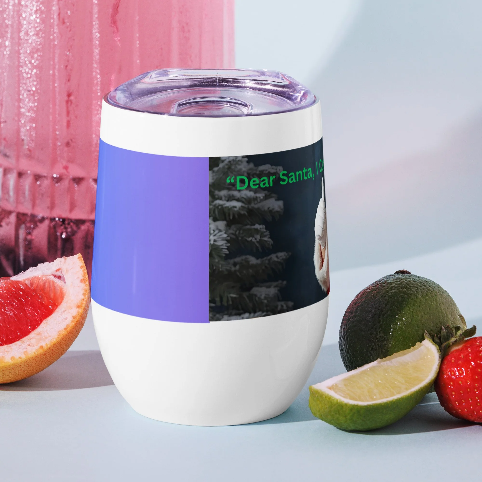 Dear Santa I Can Explain 12oz wine tumbler funny Christmas stainless steel gift for adults