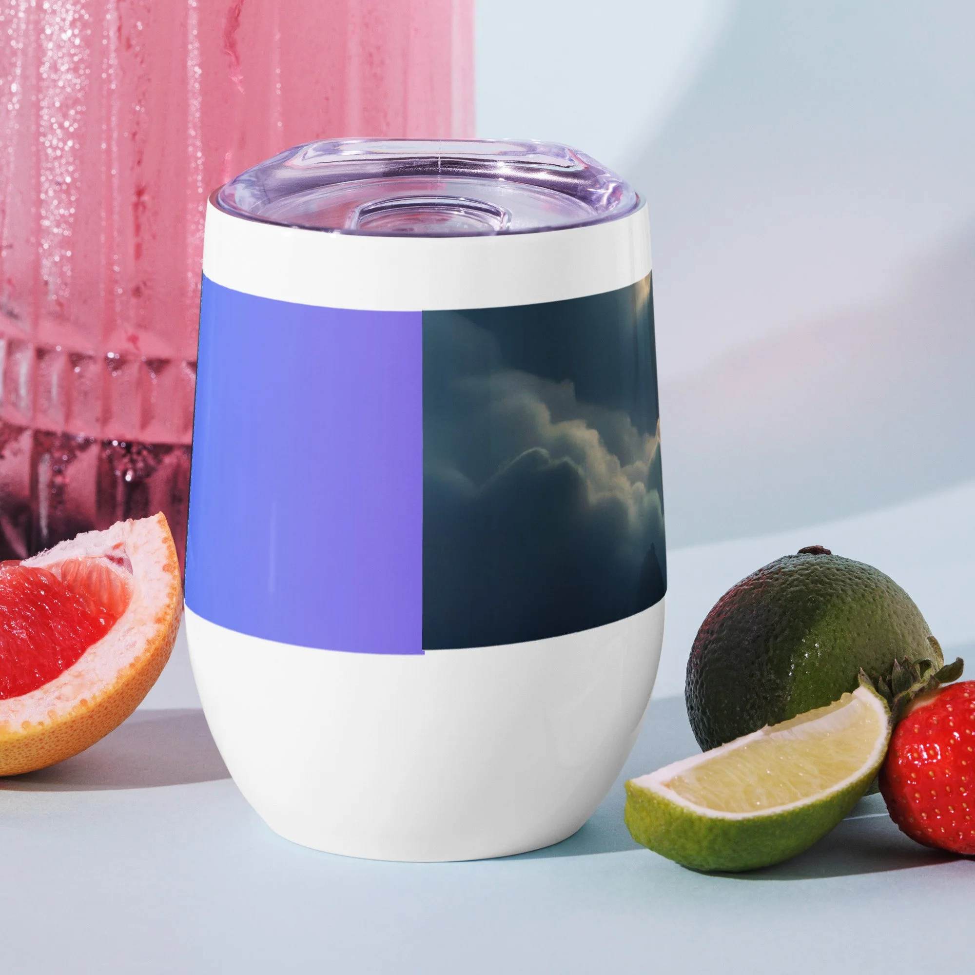 Matthew 19:26 Bible verse 12oz wine tumbler With God all things are possible Christian inspirational insulated cup