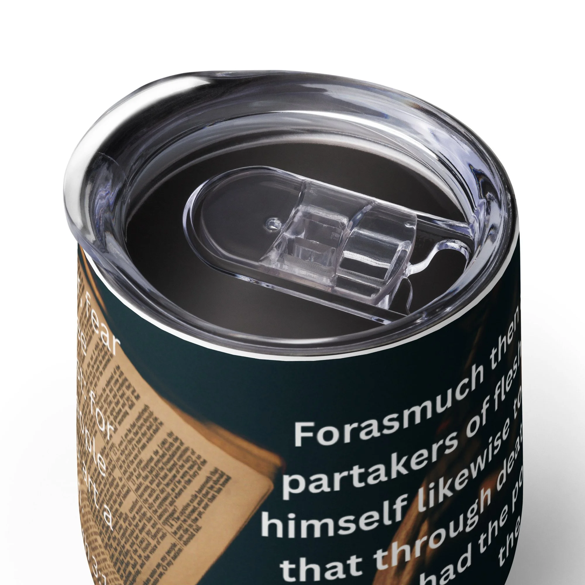 Ruth 3:11 Hebrews 2:14 Bible verse 12oz wine tumbler Christian faith inspirational scripture cup