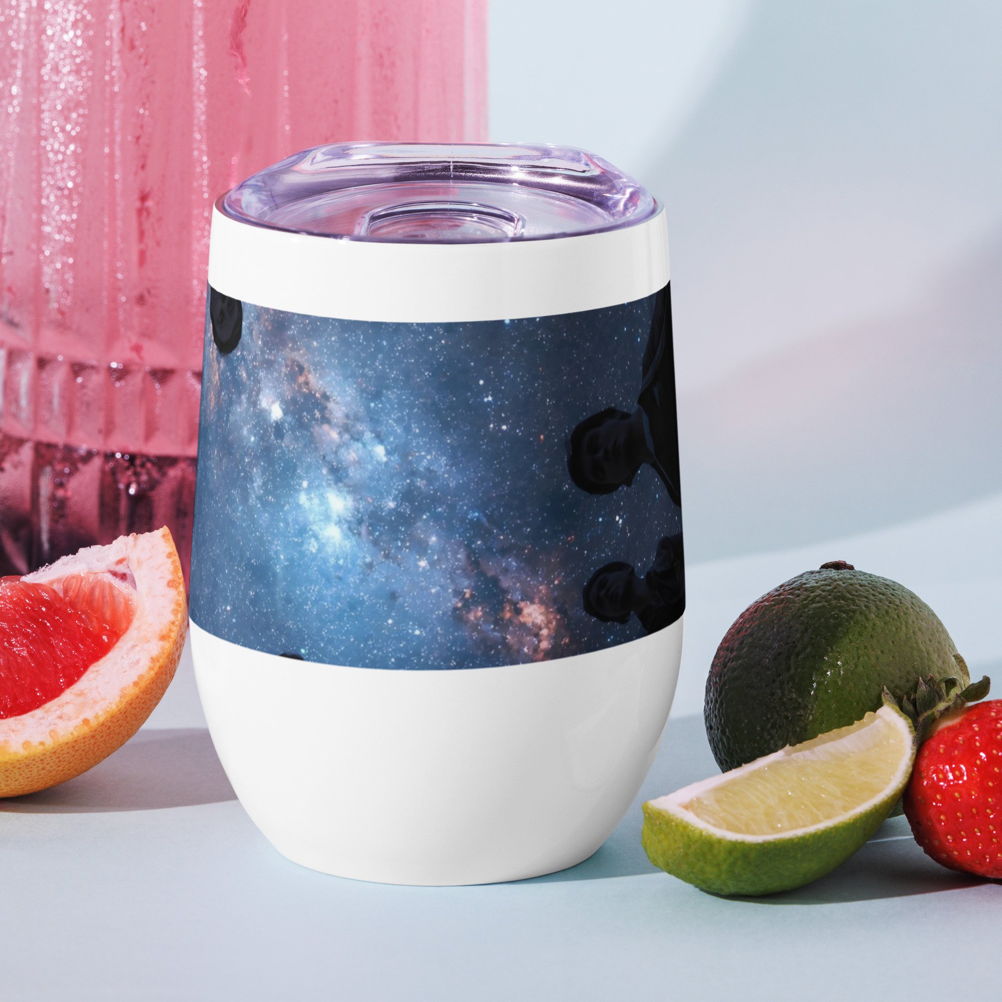 Starry sky 12oz wine tumbler cosmic celestial design unique insulated gift for stargazers