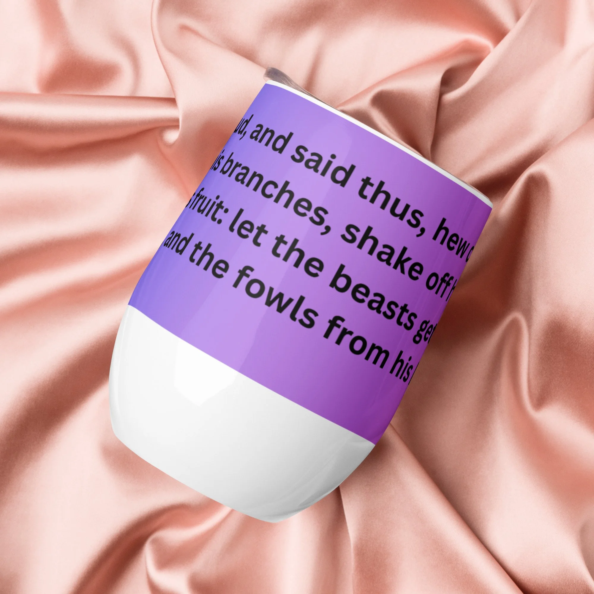 Daniel 4:13 Bible verse 12oz wine tumbler A watcher and a holy one Christian inspirational insulated cup