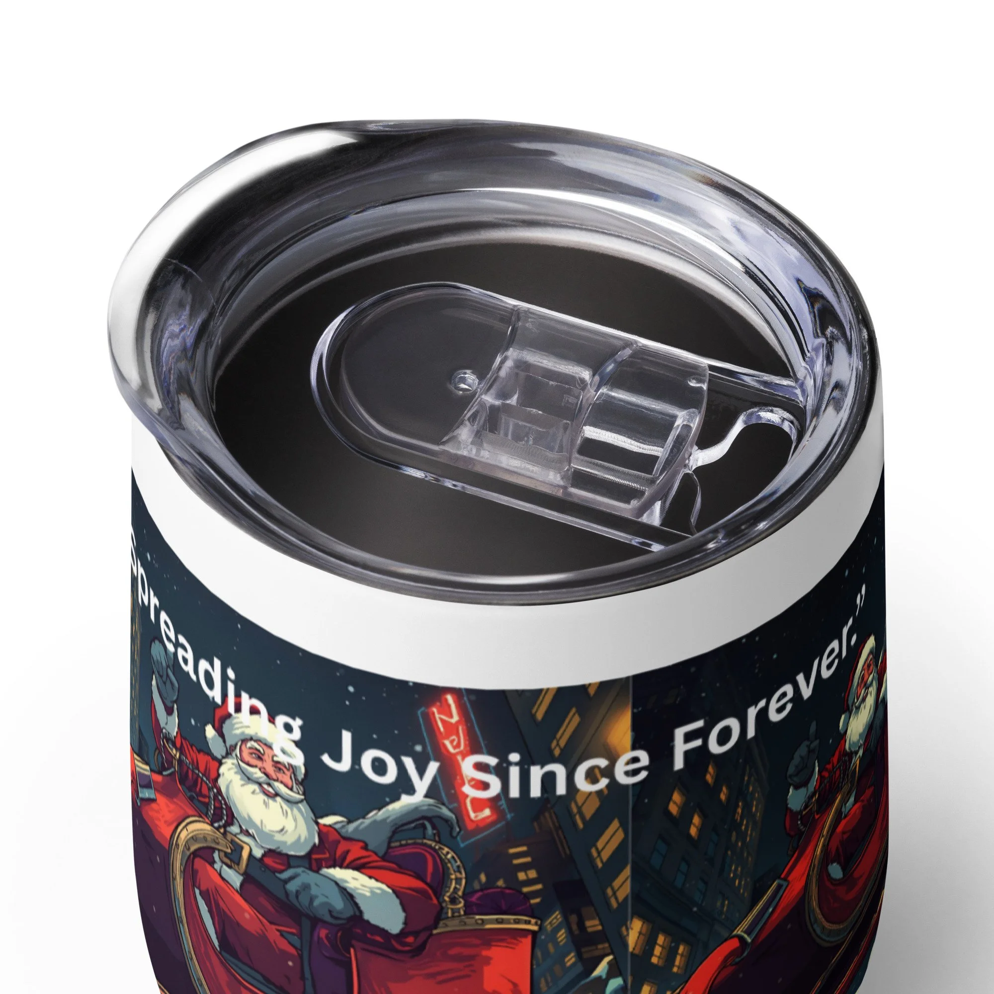 Funny Christmas wine tumbler Team Santa holiday stainless steel drinkware gift