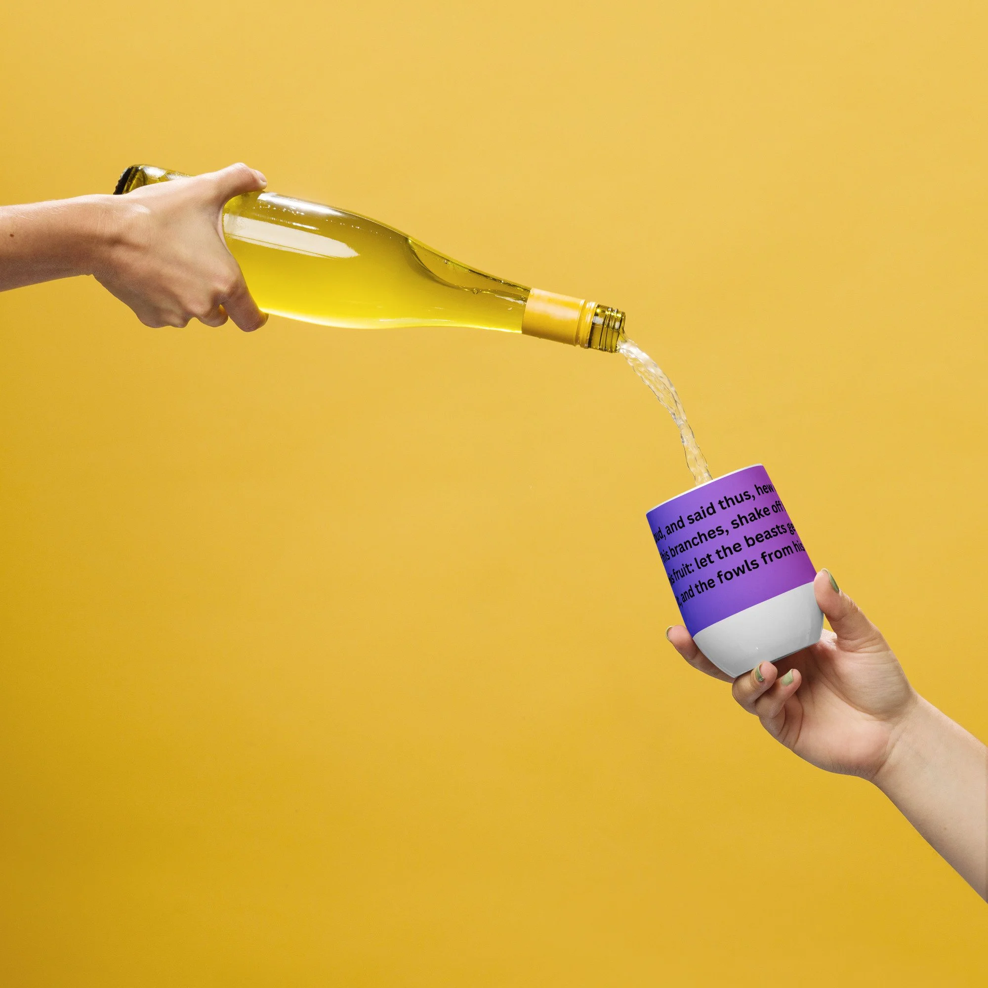 Daniel 4:13 Bible verse 12oz wine tumbler A watcher and a holy one Christian inspirational insulated cup