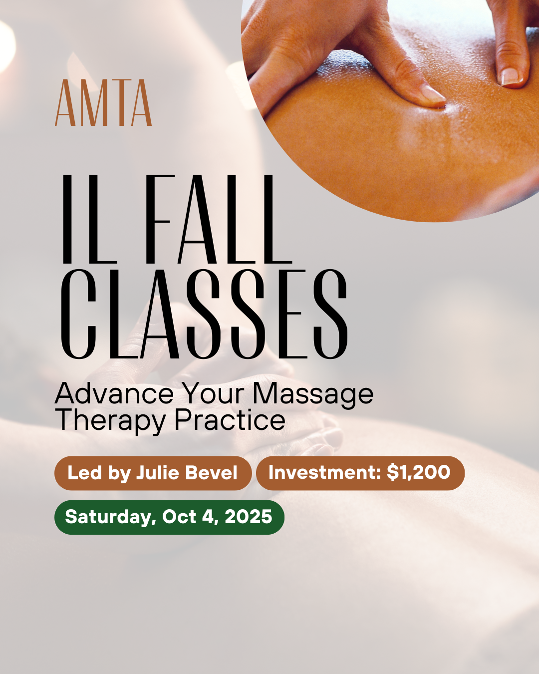 AMTA β Illinois Fall Classes