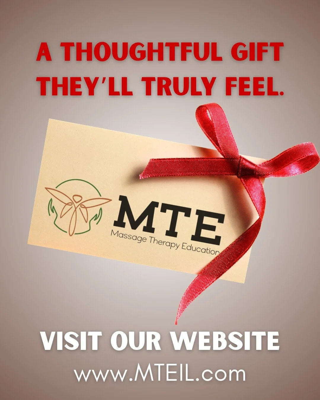 🎁 Still shopping? We&rsquo;ve got you covered.
Massage gift cards are the perfect last-minute gift&mdash;stress-free, thoughtful, and always appreciated. Give the gift of relaxation this season 💆&zwj;♀️✨

www.MTEIL.com
224-487-7143