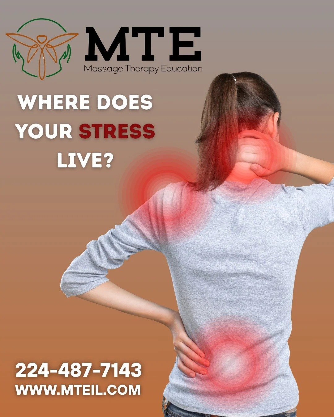 Where does your stress live?
A) shoulders
B) jaw
C) low back
D) all of the above 😭

Massage can help reduce muscle tension and cue your body into &ldquo;rest &amp; digest&rdquo; mode.
Comment your letter 👇