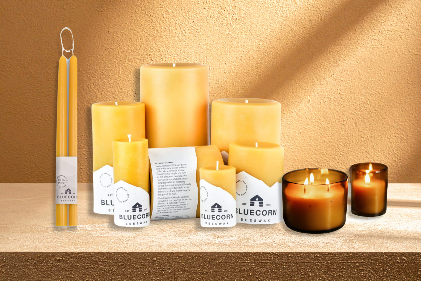 Bluecorn Beeswax Candles