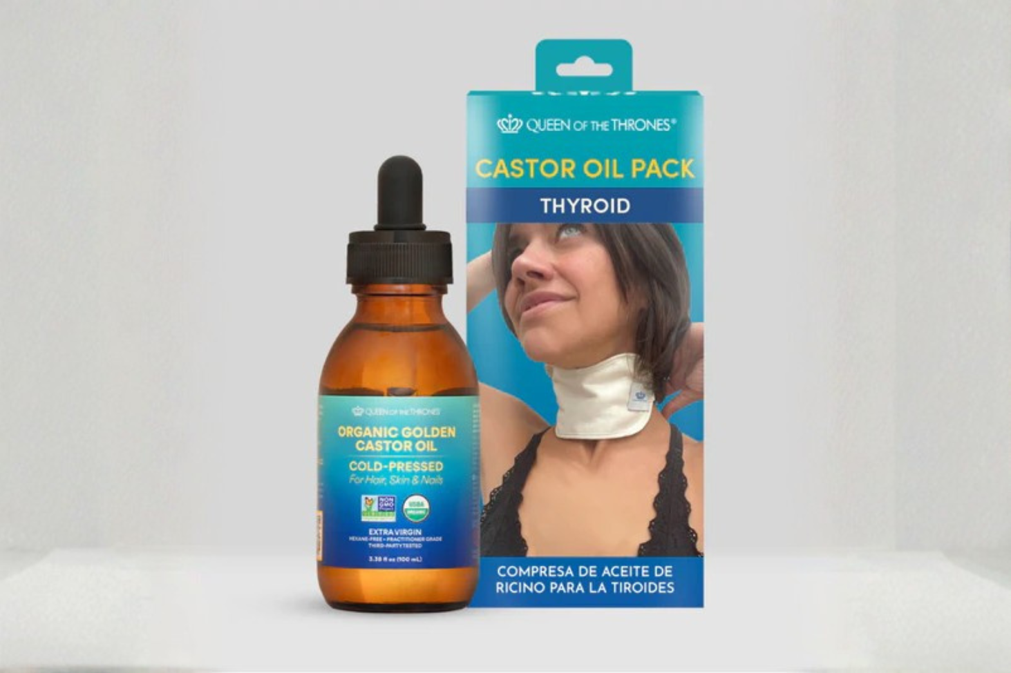 Castor Oil Pack Thyroid Kit - Code: GABRIELLEL for 10% off
