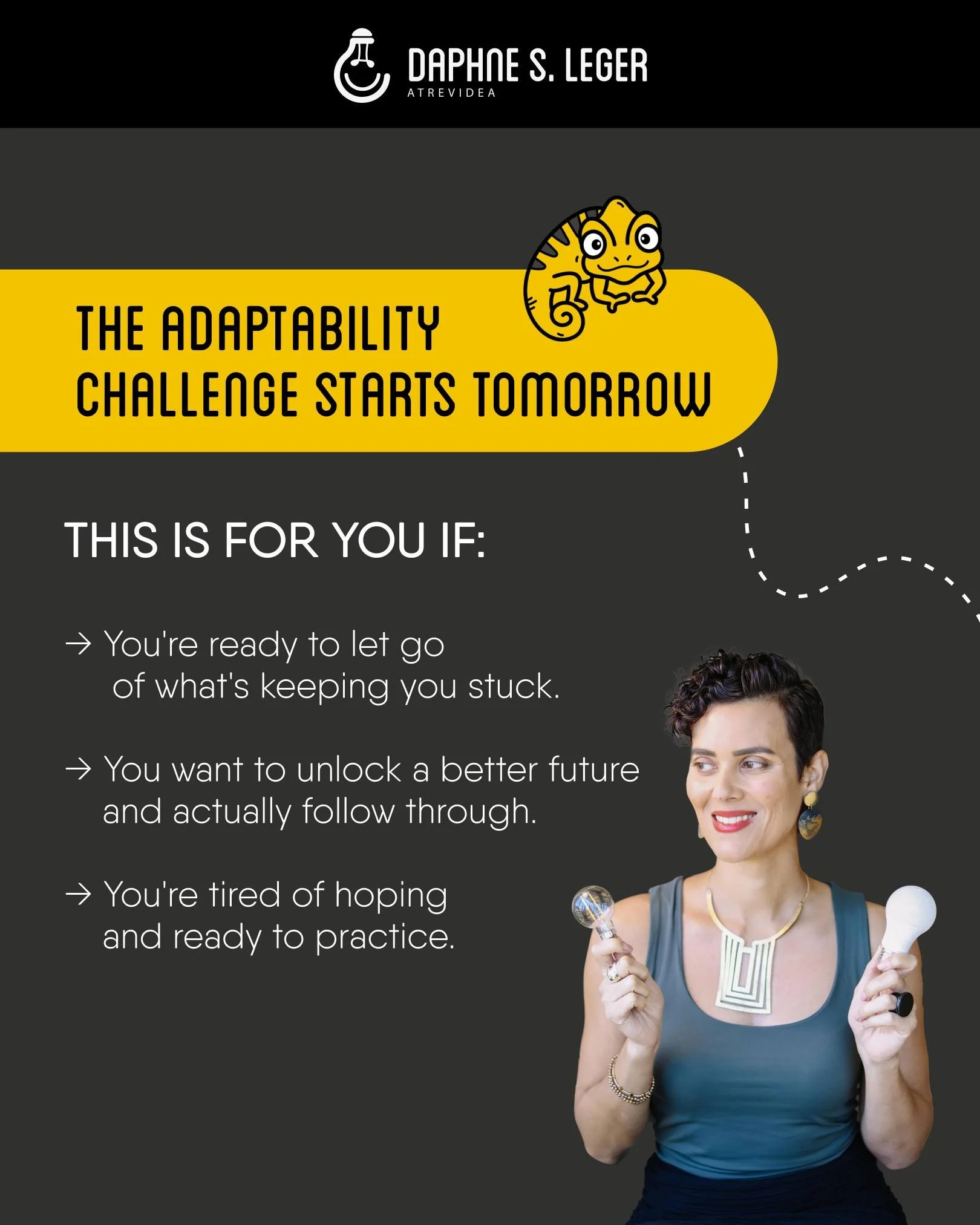 If you&rsquo;re in the middle of a big transition, this is for you.

Tomorrow. 2nd February. 
12 days.
Last chance to join. ⏳

The Adaptability Challenge helps you move through big transitions with clarity, compassion and momentum. 

Not forcing answ