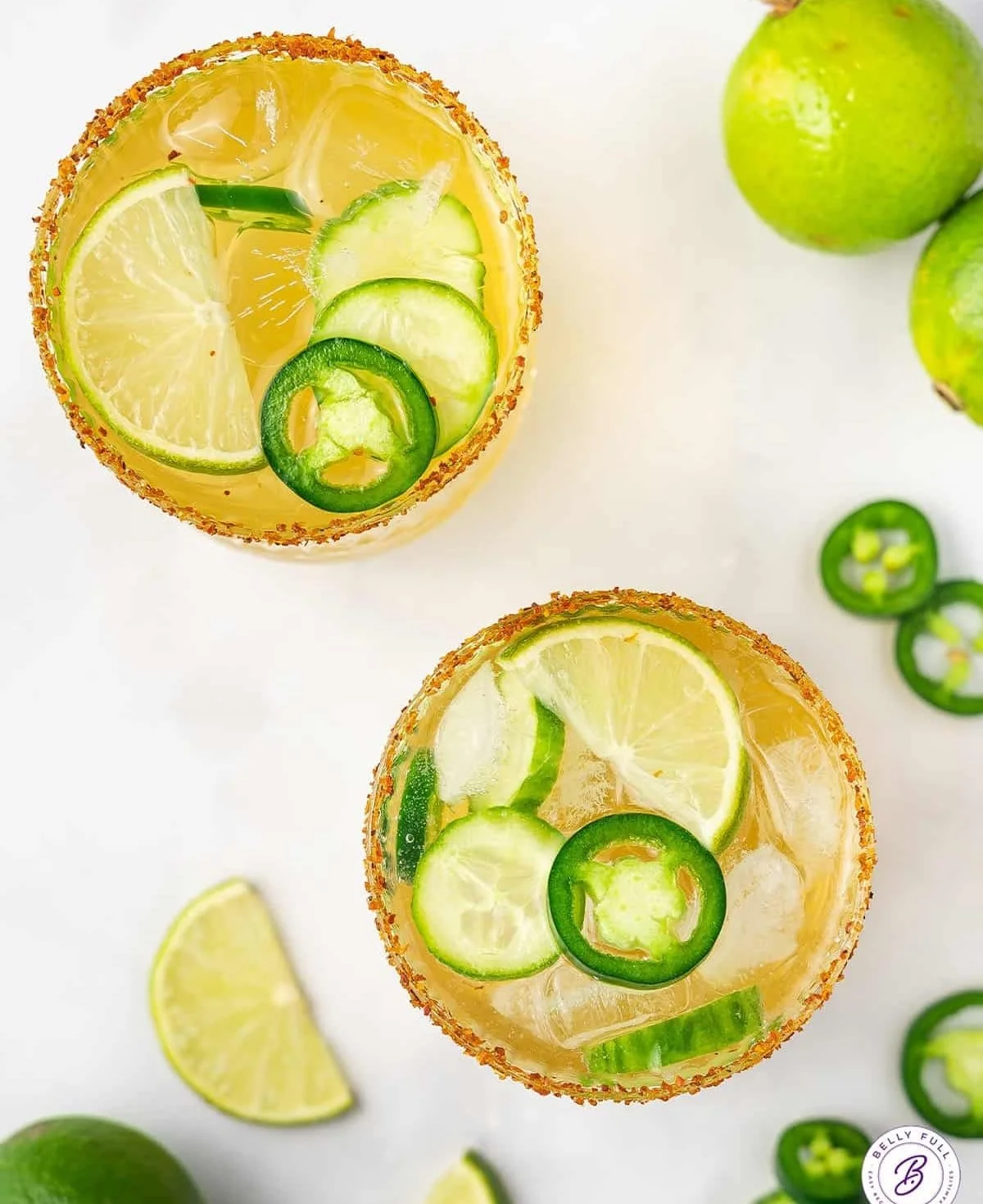 Happy National Margarita Day !
In celebration we are mixing up a Mezcal Margarita. 
Smoky, bright, spicy and just sweet enough

BV Mezcal Margarita:
2 oz mezcal
1 oz fresh-squeezed lime
&frac34; oz Cointreau
3 cucumber slices
2 jalape&ntilde;o slices