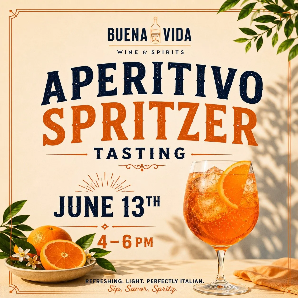 Free Tasting June 13th, 4-6 PM, Art of the Aperitivo! There is no better way to kick off an evening than with a cold, bubbly spritz. Join us for a fun and laid back tasting all about the aperitivo spritz, Italy's beloved pre-dinner drinking tradition