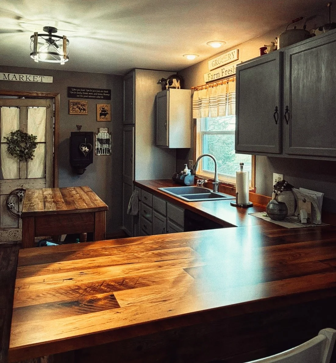 Countertops can be made warm and impactful, and built custom to your existing space. Easy maintenace and durability are just an added bonus!