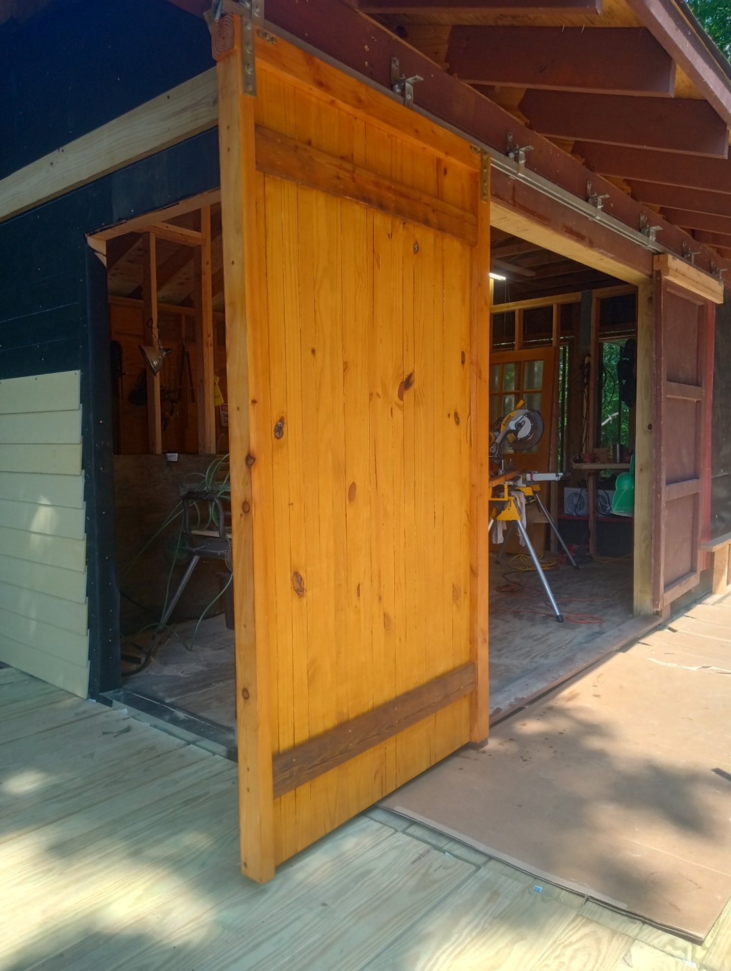 Reclaimed wood barn door 48" x 84" southern yellow pine