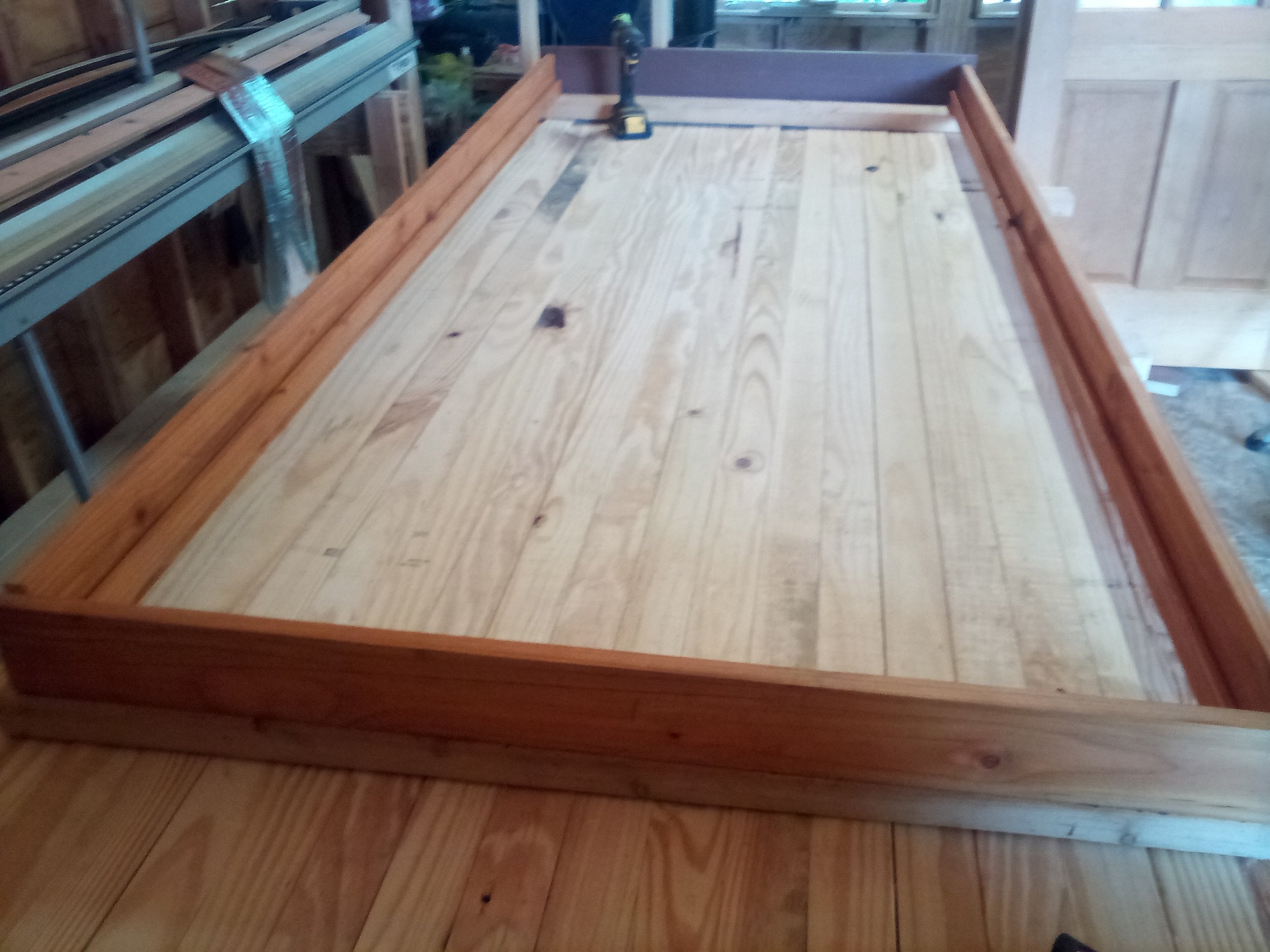 Douglas Fir Door Jamb on southern yellow pine workbench